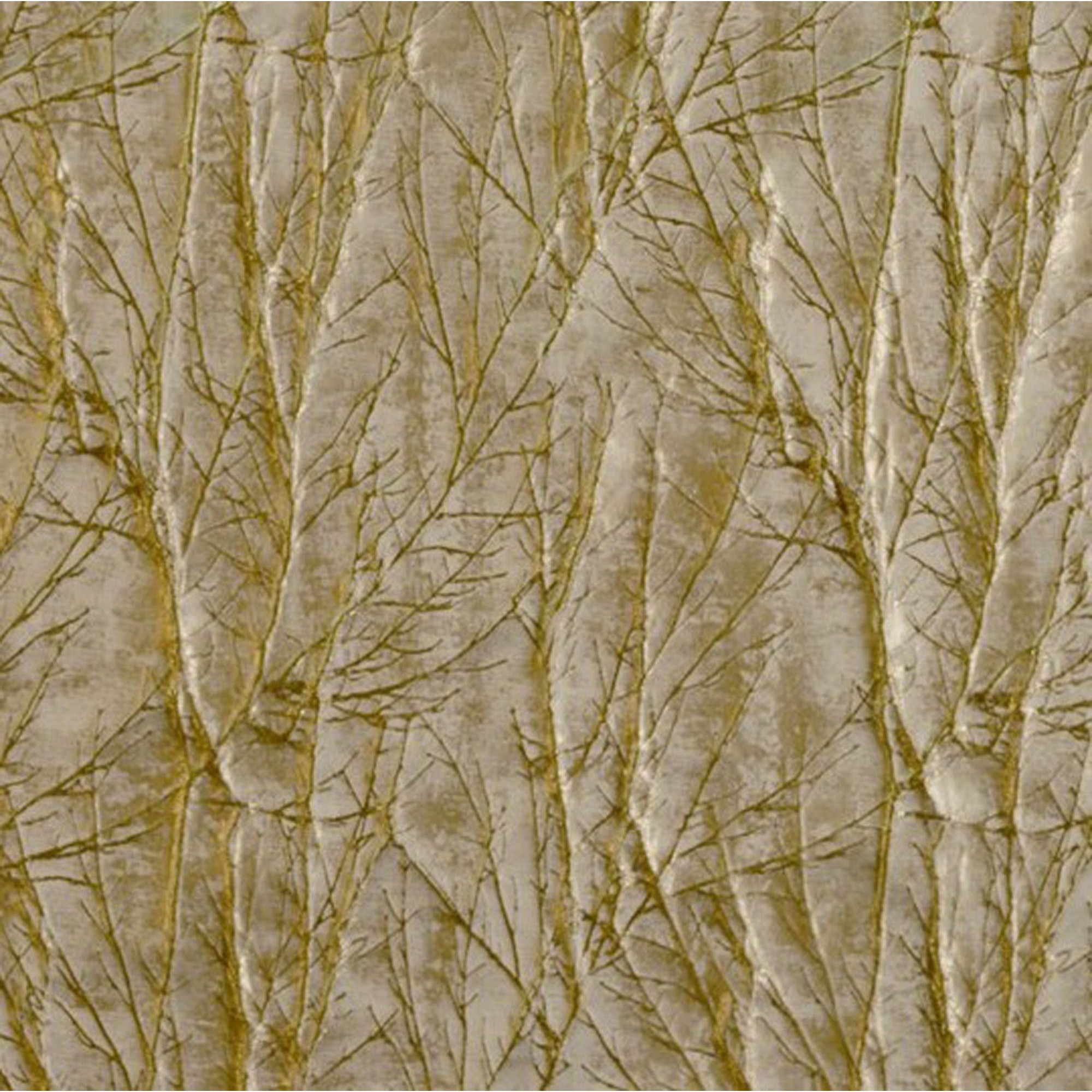 Plutus Golden Yarns Shiny Fabric With Twig Pattern Luxury Throw Pillow - Double sided  18" x 18"