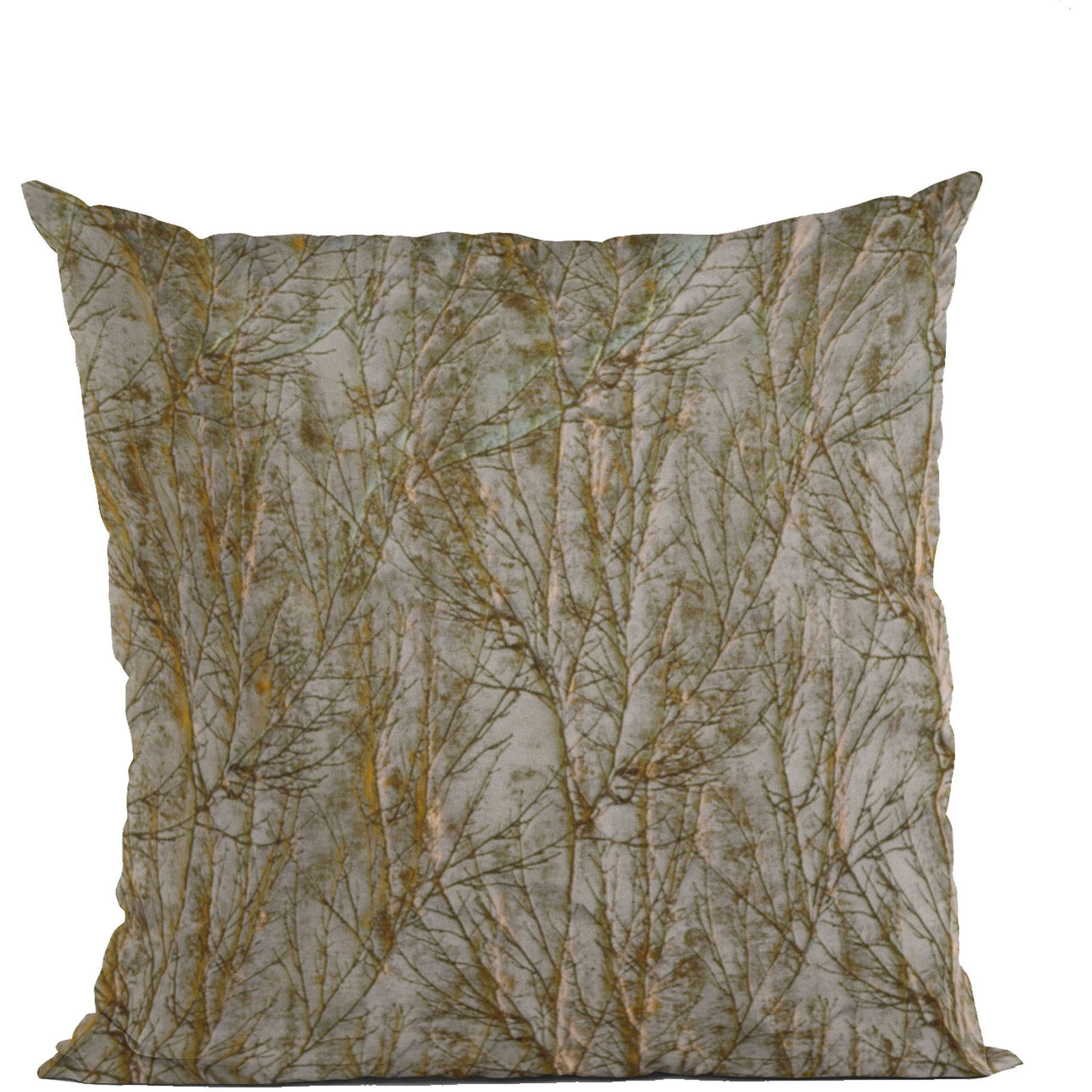 Plutus Patina Yarns Shiny Fabric With Twig Pattern Luxury Throw Pillow - Double sided  20" x 30" Queen