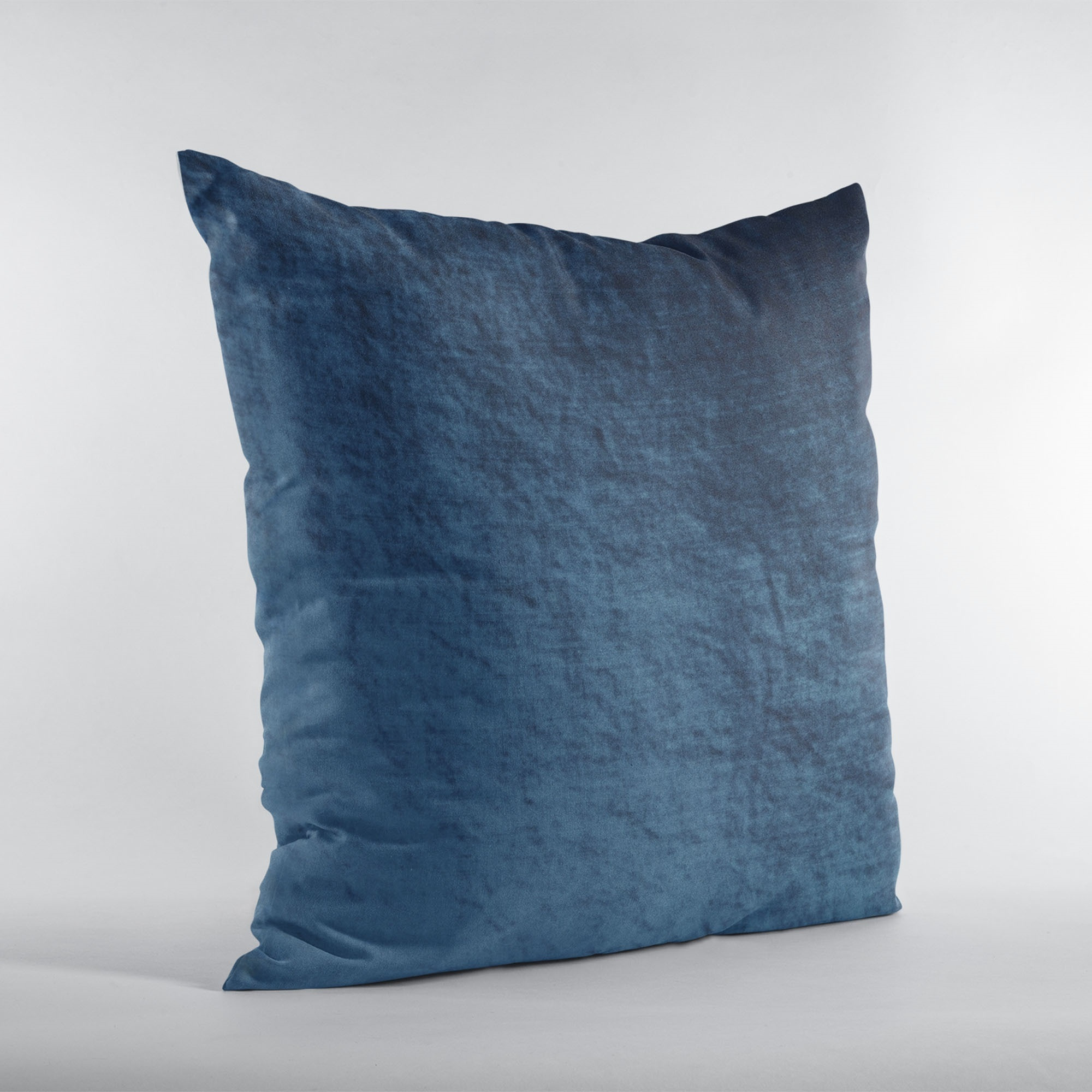 Plutus Navy Lux Velvet Shiny Velvet Luxury Throw Pillow - Double sided  18" x 18"