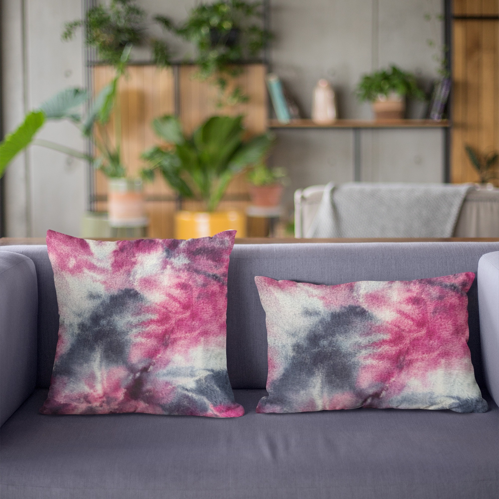 Plutus Fuchsia Purple Fureal Animal Faux Fur Luxury Throw Pillow - Double sided  16" x 16"
