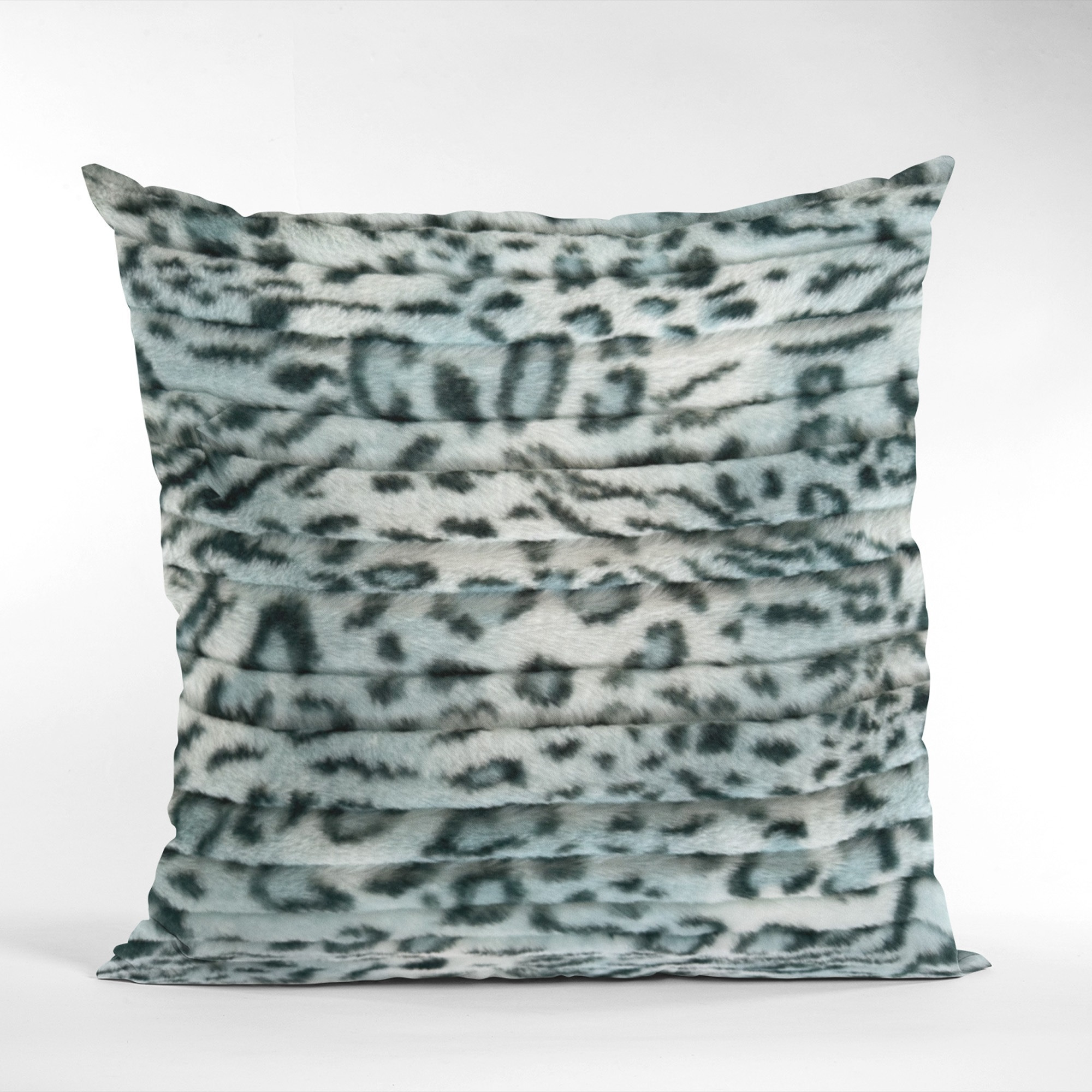 Plutus Green Luxe Lash Animal Faux Fur Luxury Throw Pillow - Double sided  20" x 26" Standard