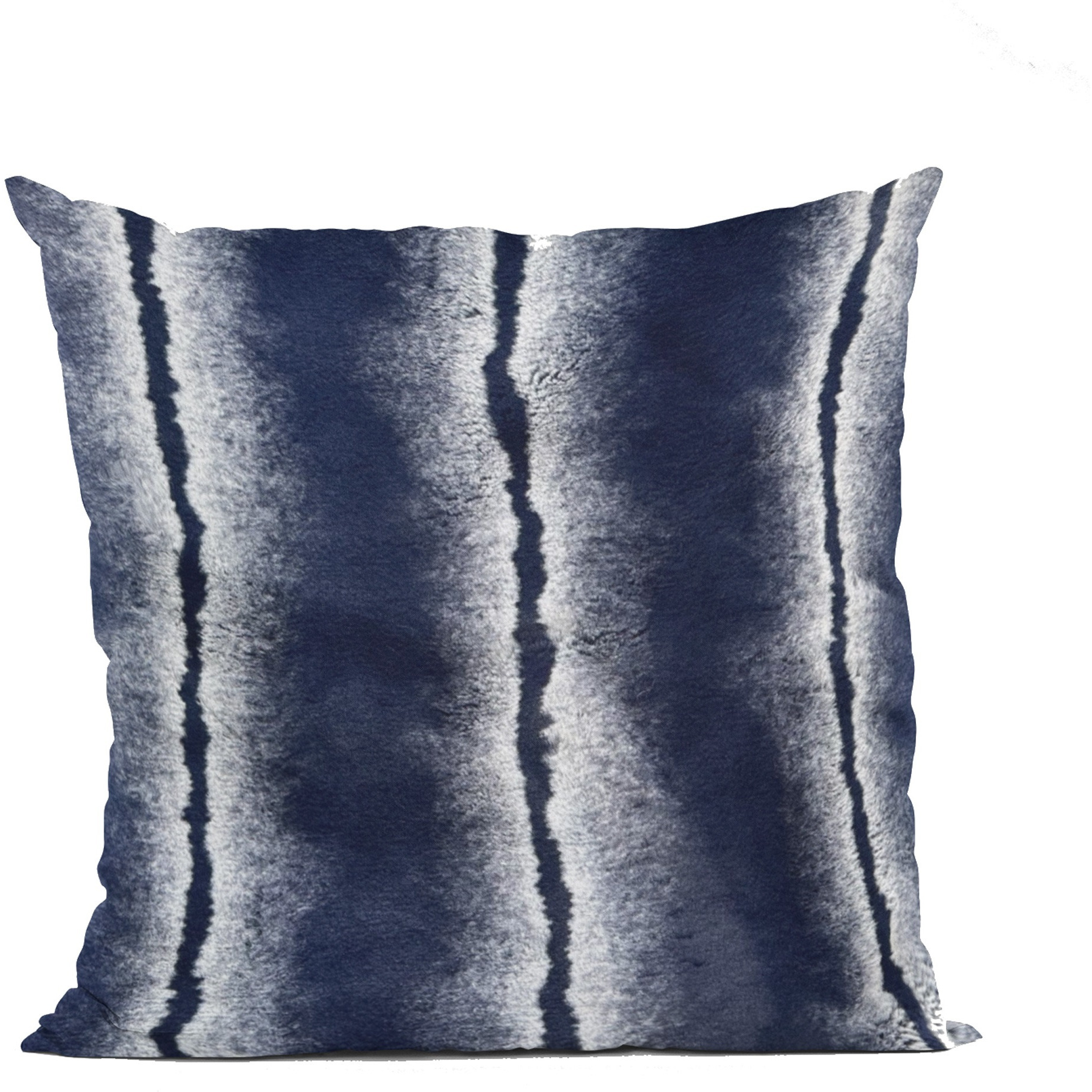 Plutus Navy Fluffy Fields Animal Faux Fur Luxury Throw Pillow - Double sided  20" x 30" Queen