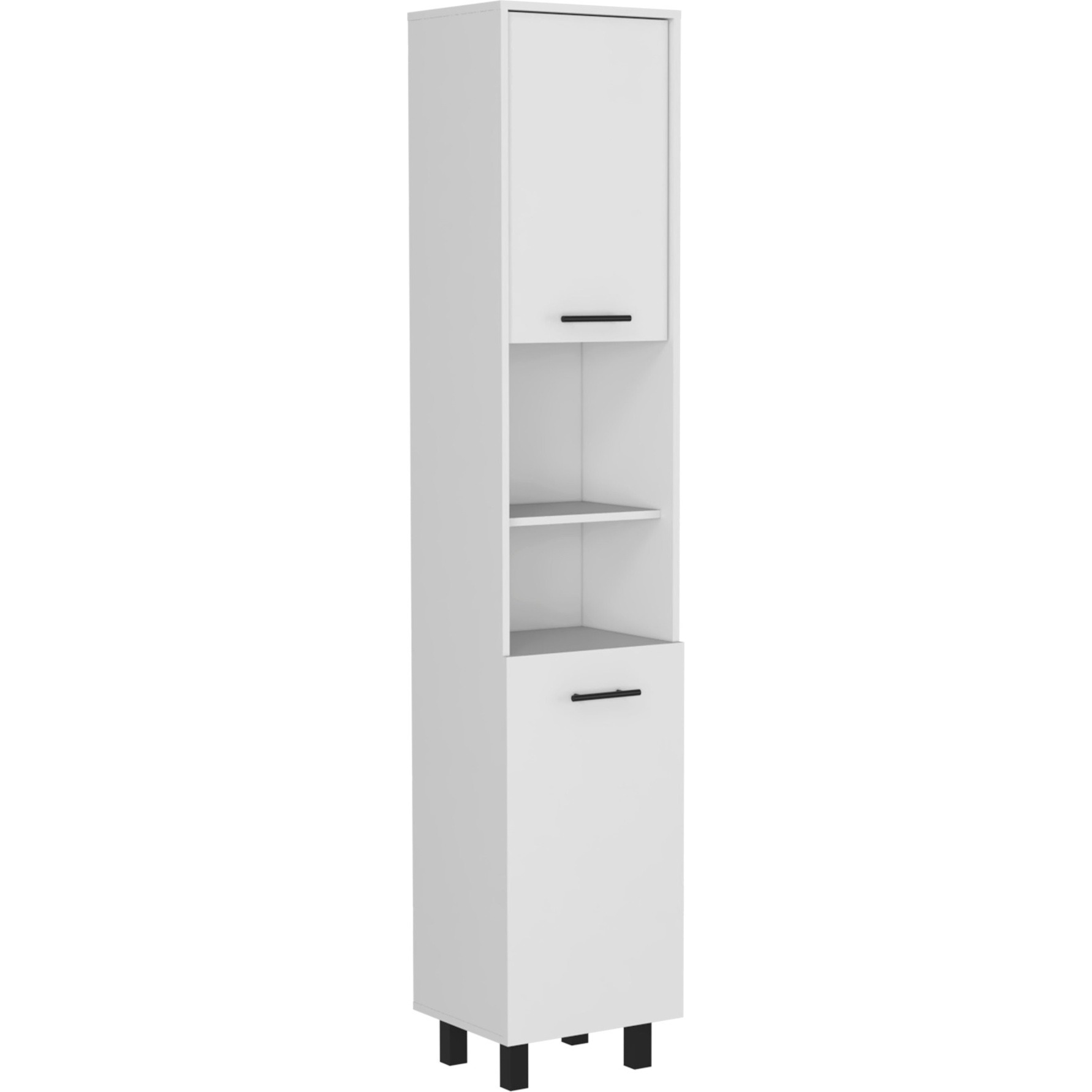 Houston 2 Piece Kitchen Set, Cala Kitchen Island + Hobart Kitchen Pantry, White /Light Oak