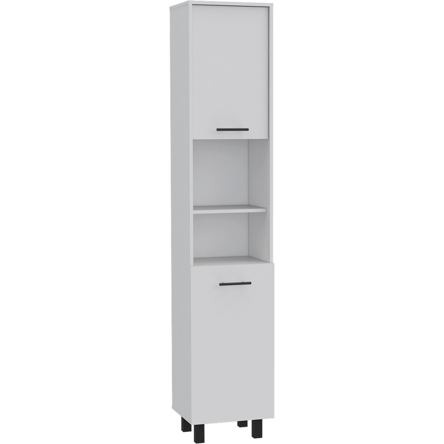 Glendale 2 Piece Kitchen Set, Tanna Kitchen Island + Hobart Kitchen Pantry, White / Light Oak