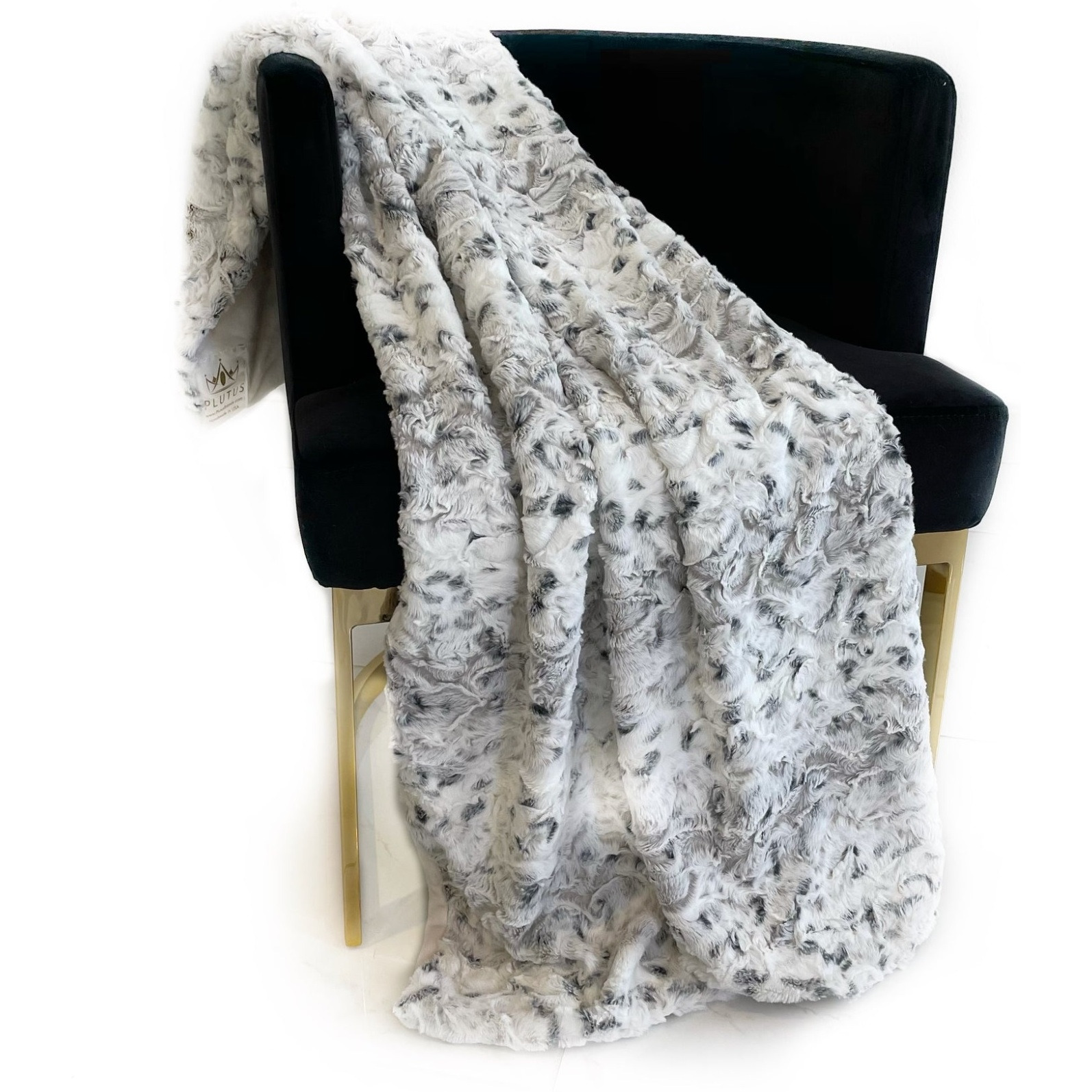 Plutus Alloy Snowy Owl Faux Fur Luxury Throw Blanket