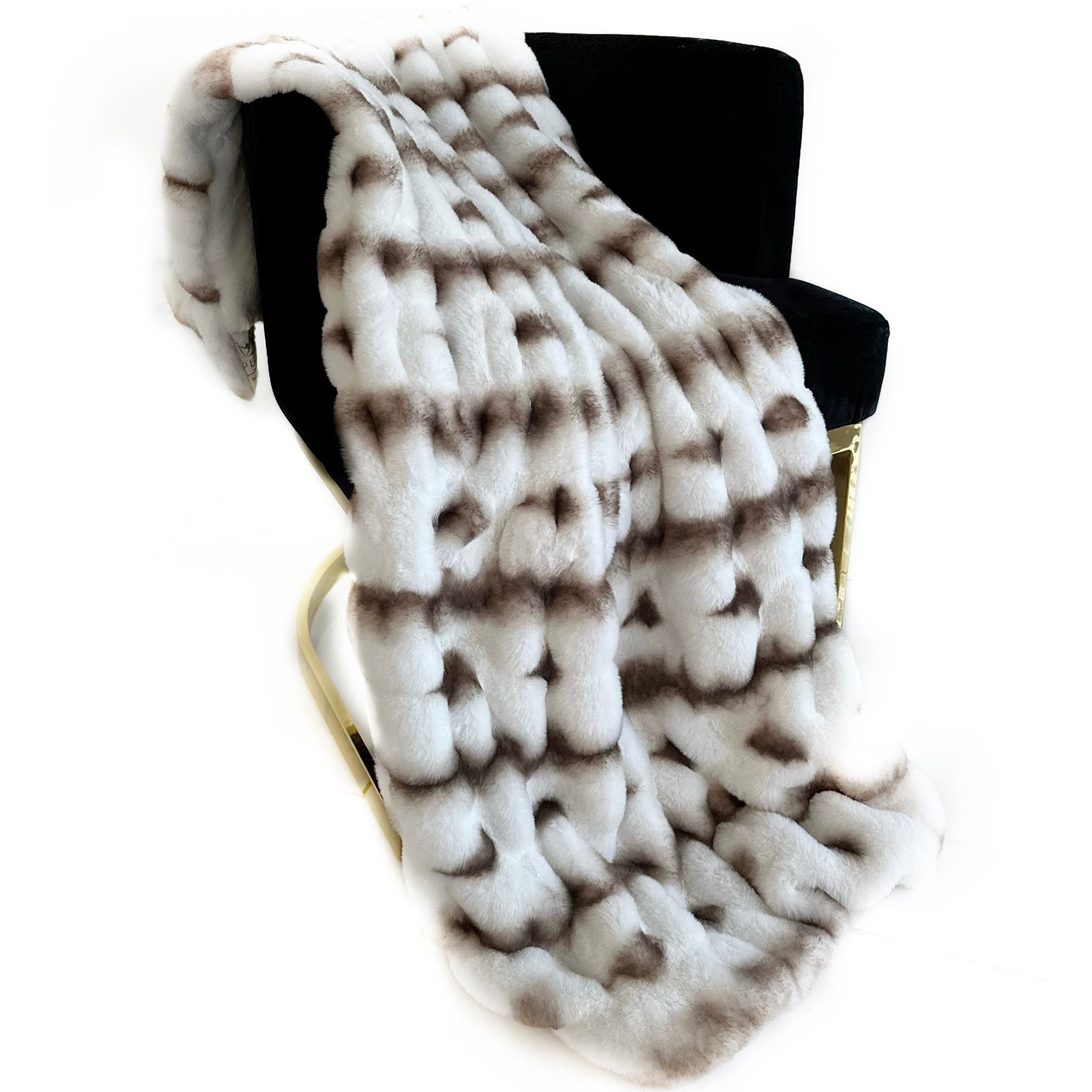 Plutus Creamy Fluffy Bunni Faux Fur Luxury Throw Blanket