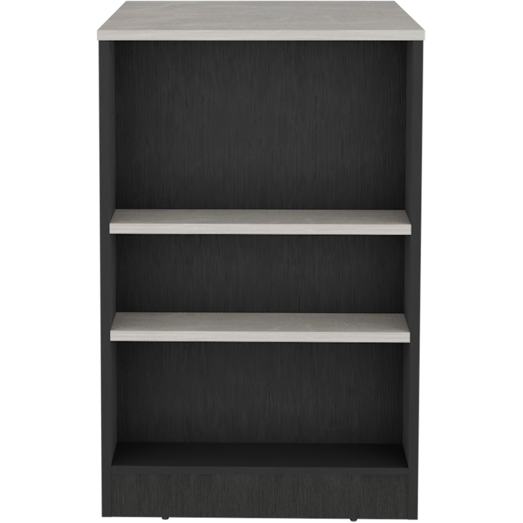 TUHOME Portree Kitchen Island with 3-Side Shelves -Black / Ibiza Marble -Kitchen