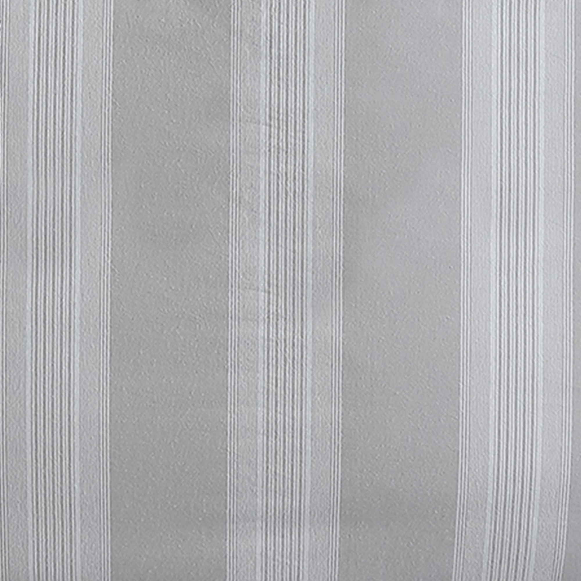 3 Piece King Comforter Set with Vertical Stripes Pattern, White and Brown