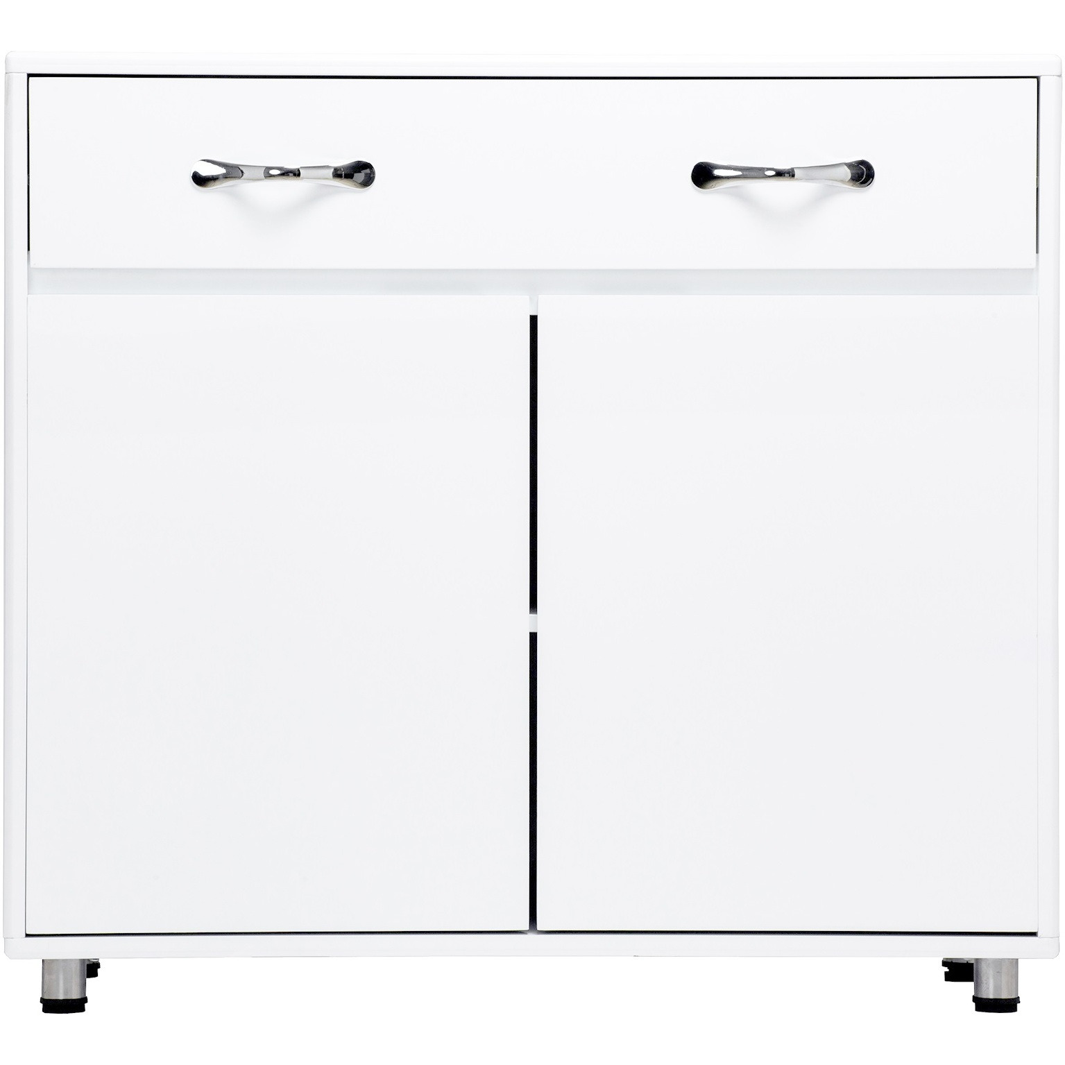 Server with 2 Door Storage and 1 Drawer, White