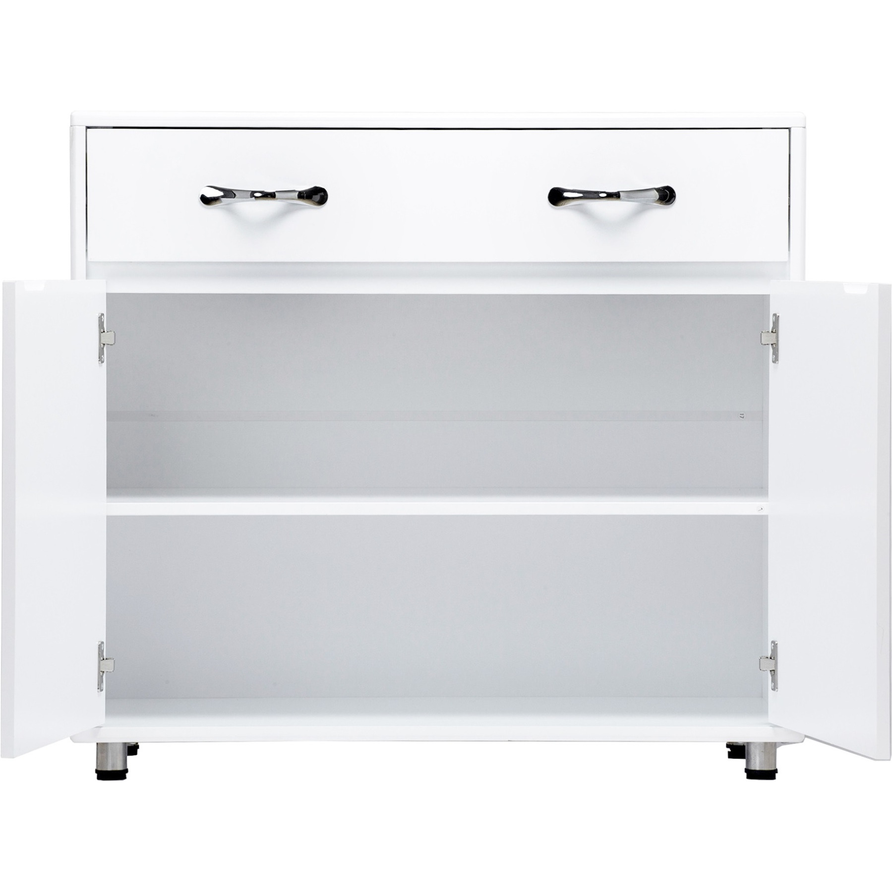 Server with 2 Door Storage and 1 Drawer, White