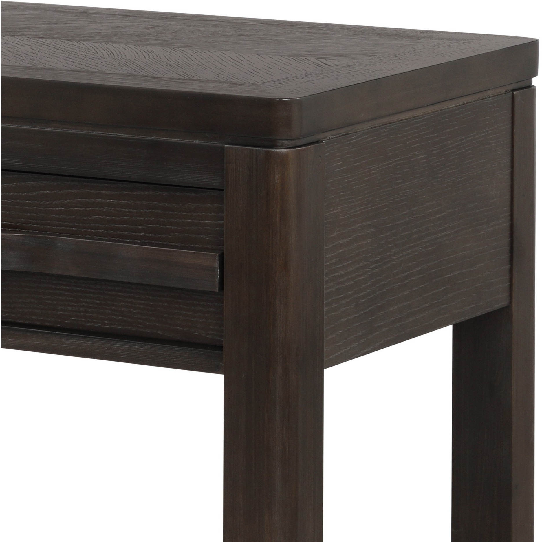 Joni 48 Inch Side Console Table, Acacia Wood, 2 Drawer, 1 Shelf, Espresso