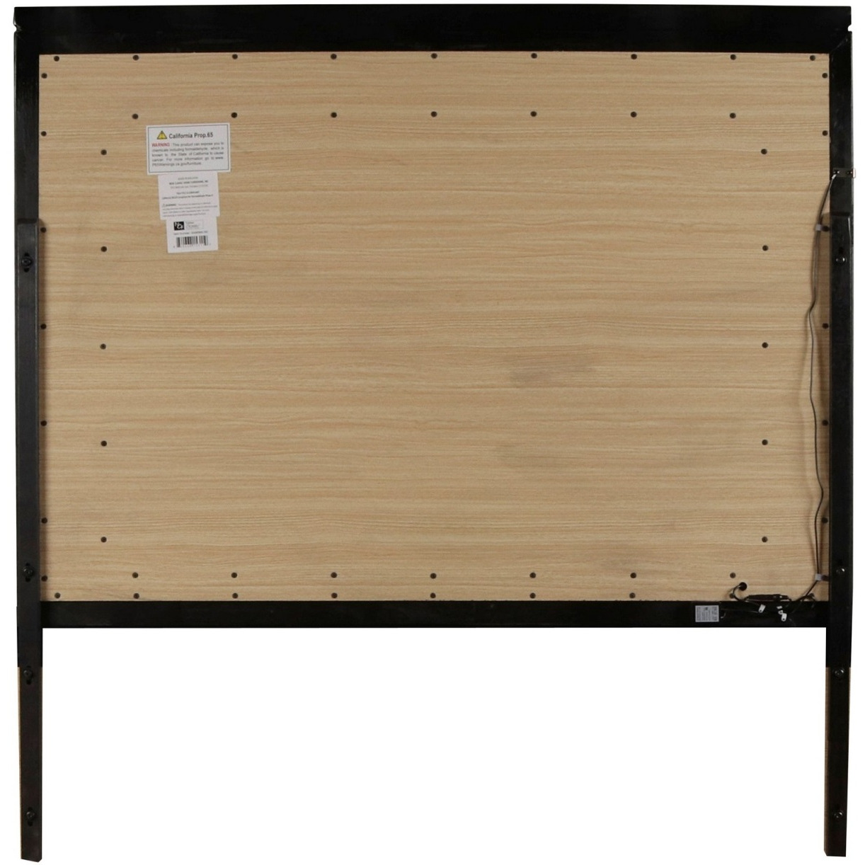 Kya 38 x 50 Vanity Dresser Mirror with Built In LED Lighting, Glam Black