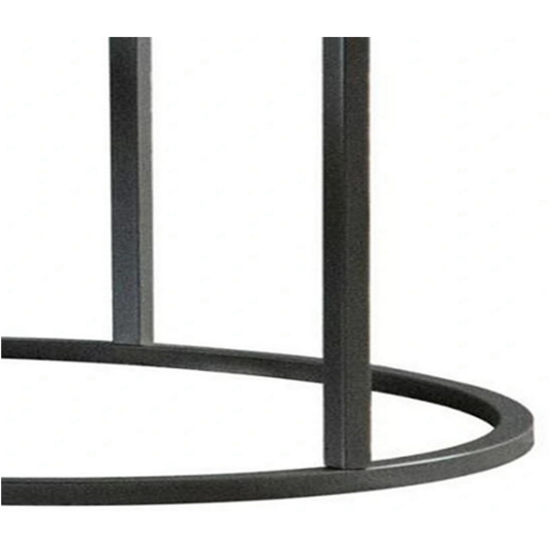 35 Inch 2 Piece Nesting Coffee Table Set, Round Gray Faux Marble Tabletop