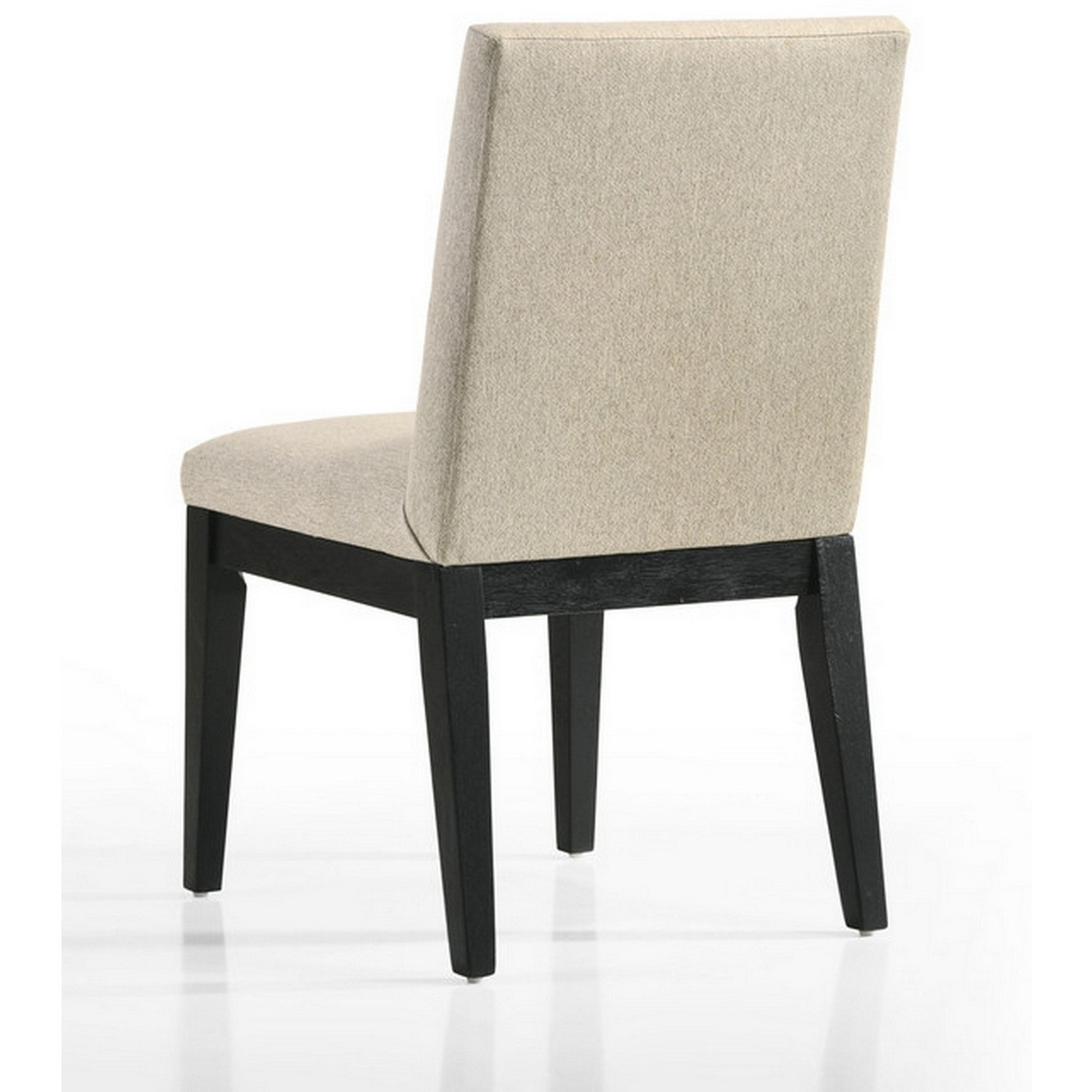19 Inch Wood Dining Chair, Set of 2, Padded Backrest, Beige Upholstery
