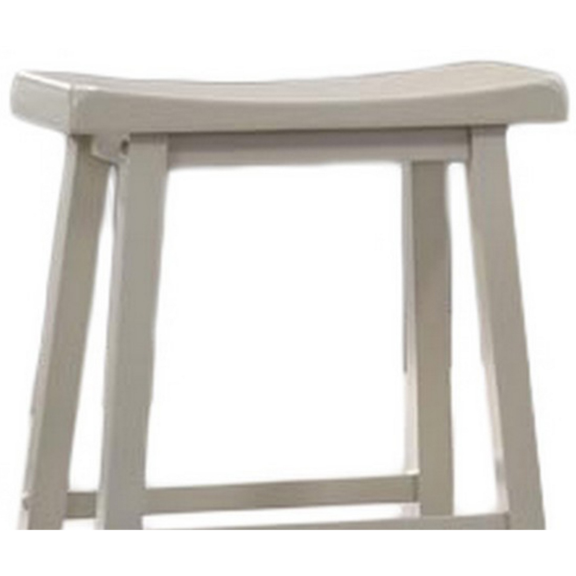 24 Inch Ergonomic Counter Height Stool, Set of 2, Curved Saddle Seat, Gray