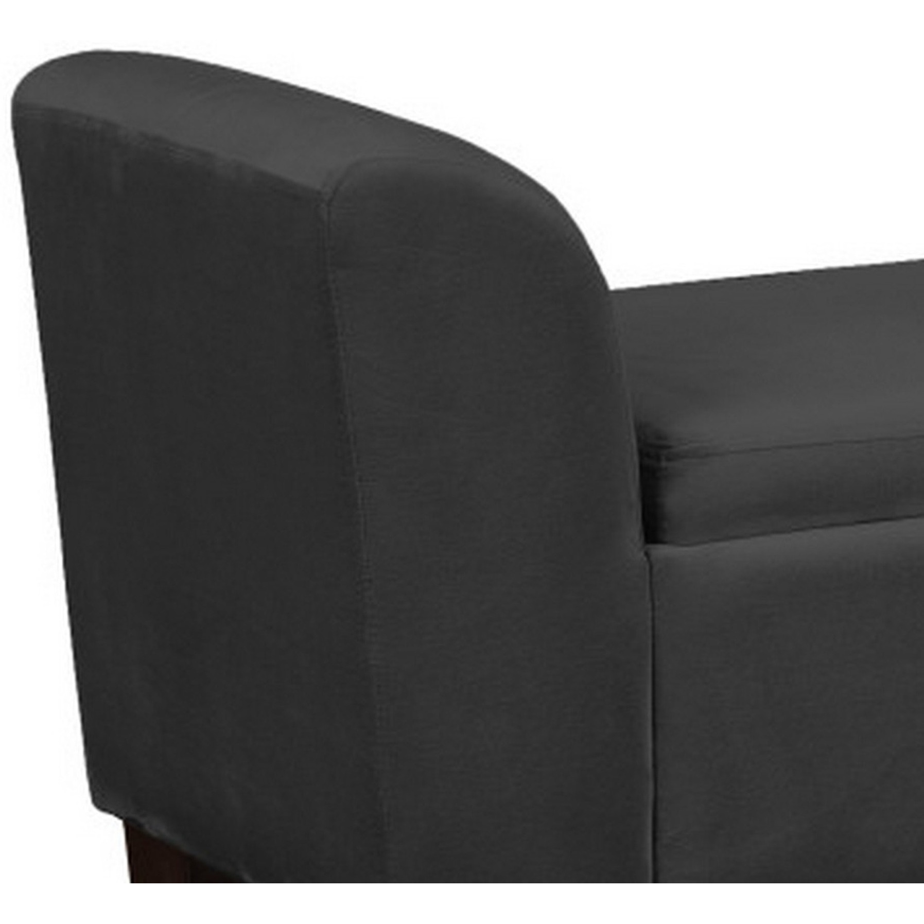 55 Inch Accent Storage Bench with Performance Velvet Upholstery, Black
