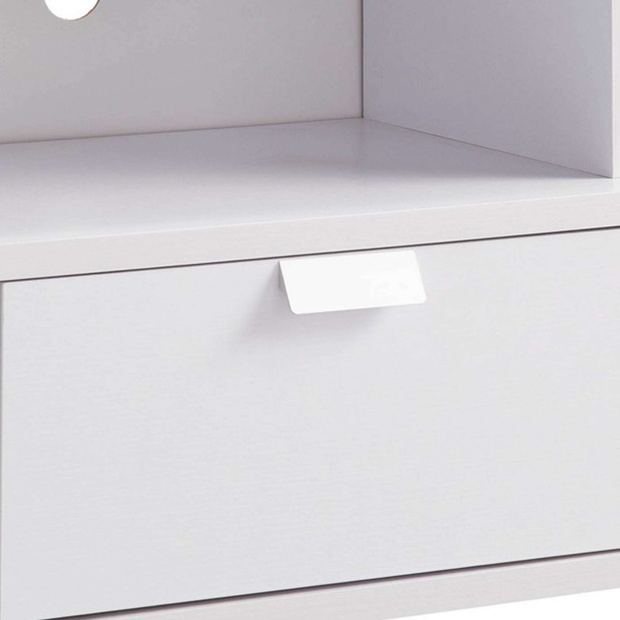 Jett 60 Inch TV Media Entertainment Console, 2 Drawers, 2 Shelves, White