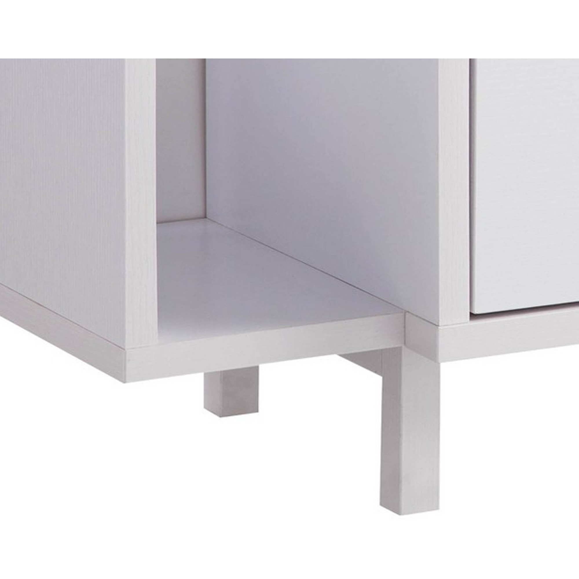 Jett 60 Inch TV Media Entertainment Console, 2 Drawers, 2 Shelves, White