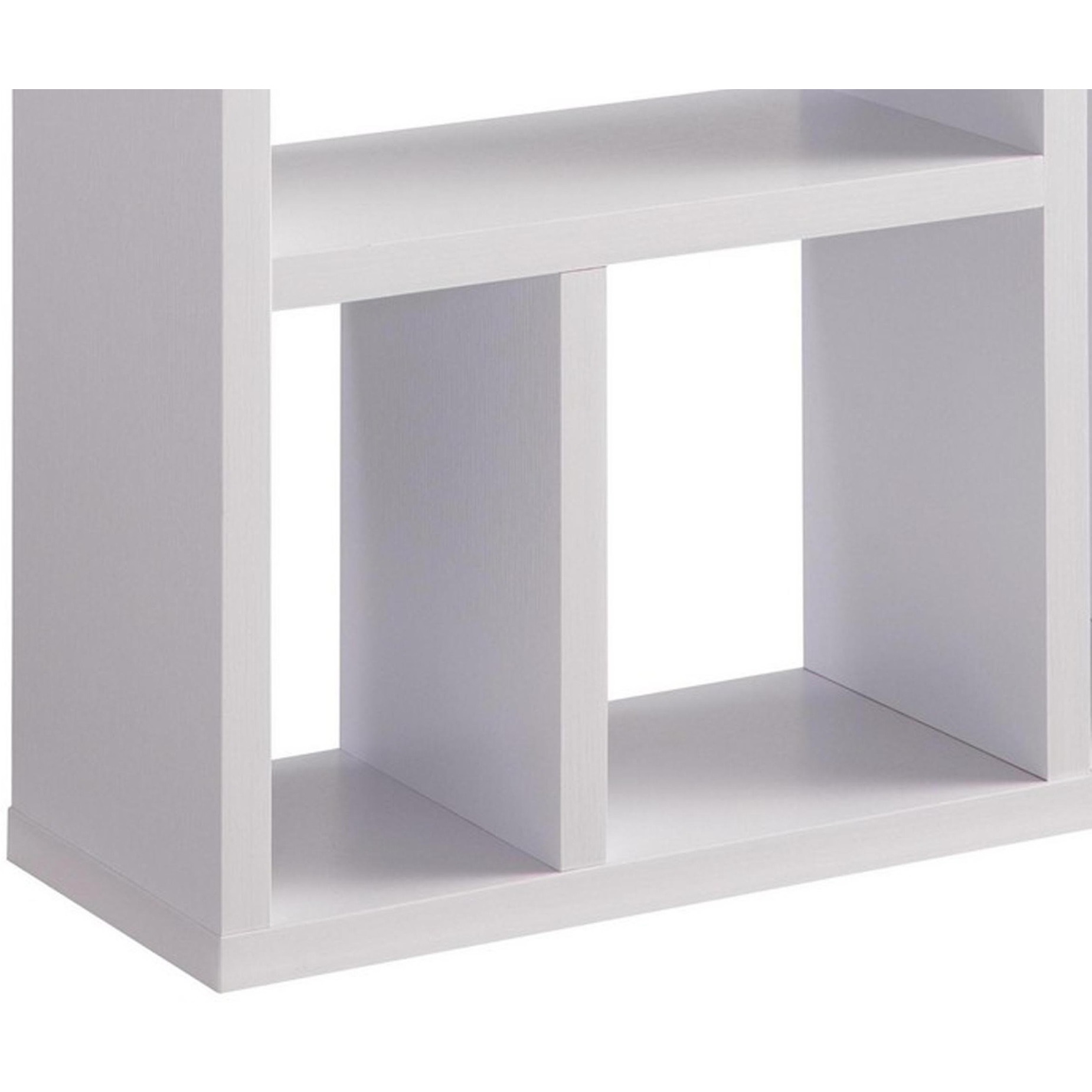 Asa 71 Inch Modern Display Bookshelf, 9 Multi Level Shelves, White Finish