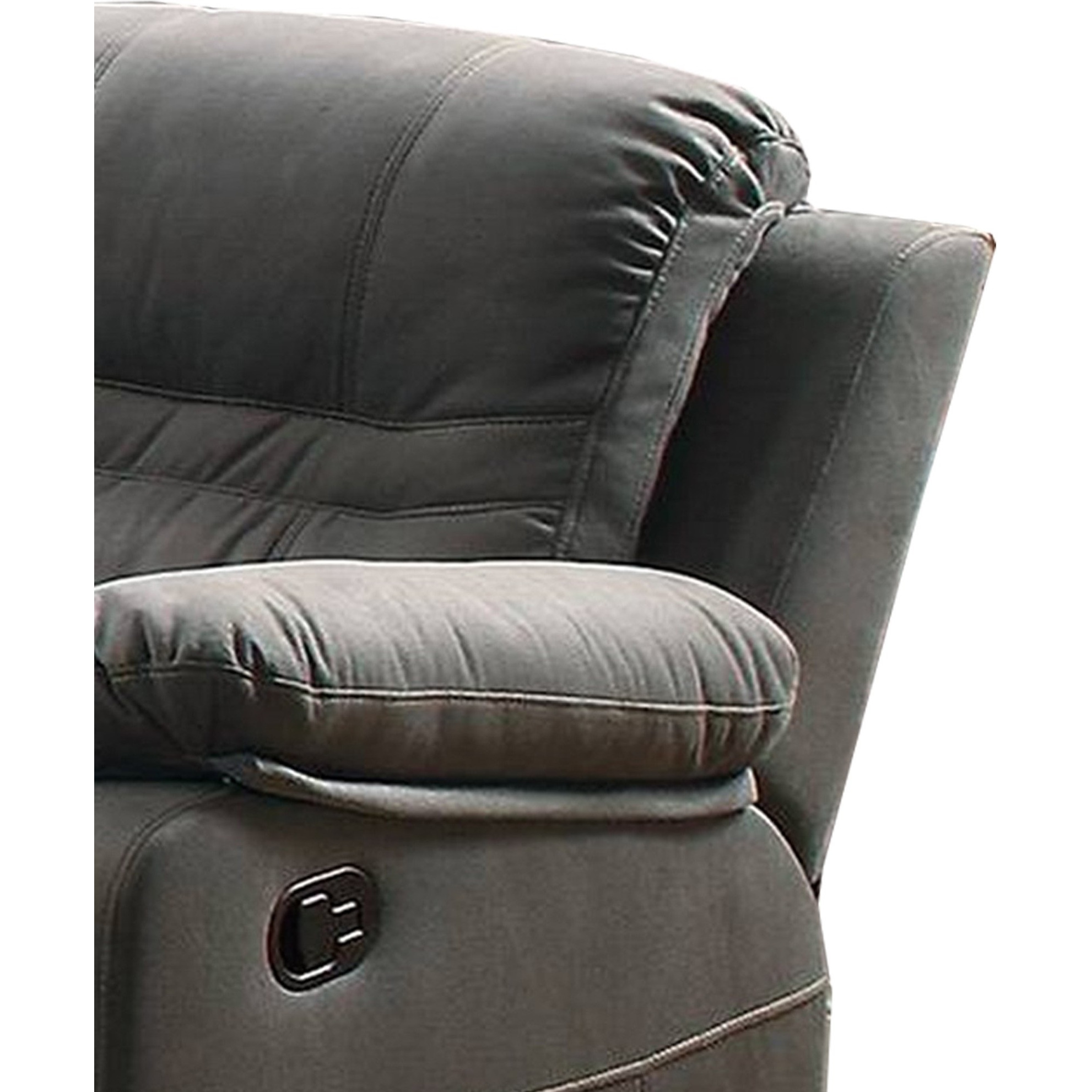 84 Inch Manual Recliner Sofa, USB Charging Port, Slate Blue Faux Leather