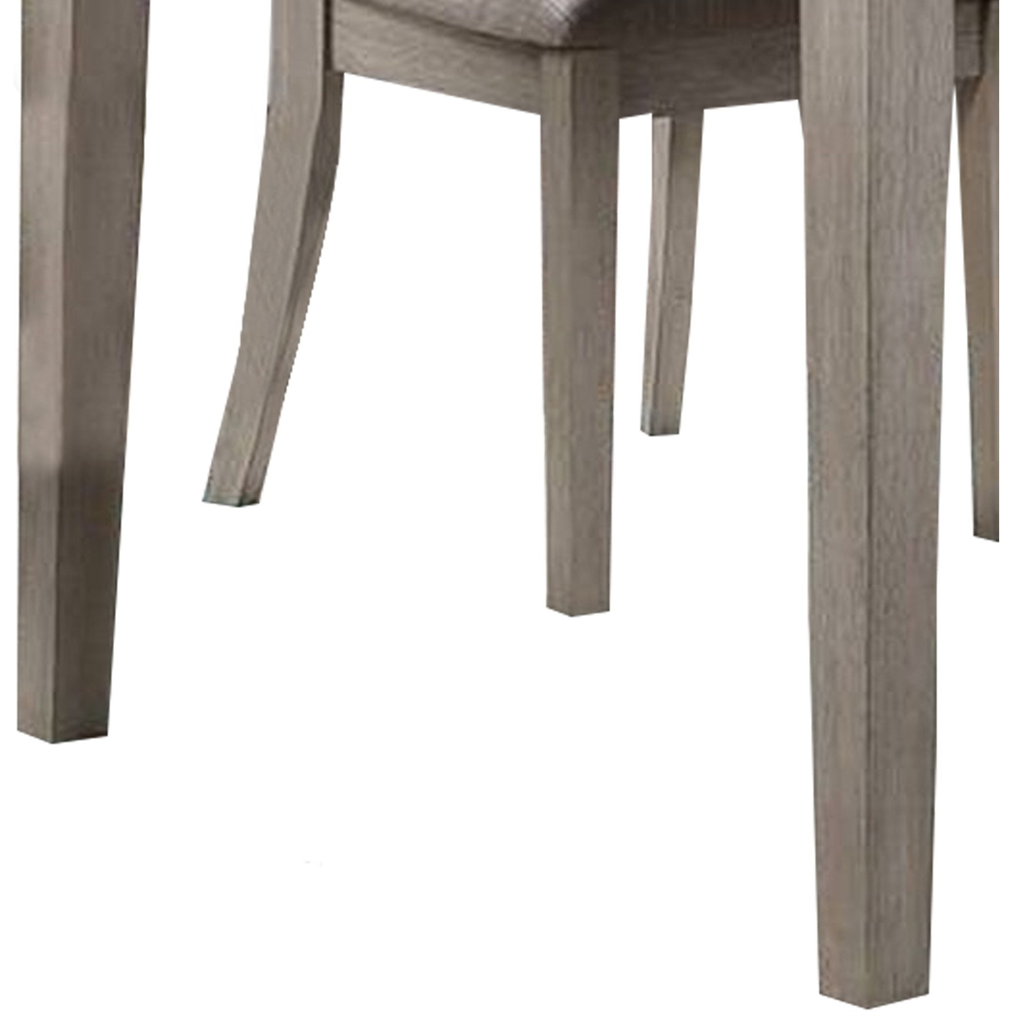 5 Piece Dining Set, Rectangular Table, 4 Chairs, Padded Seating, Light Gray