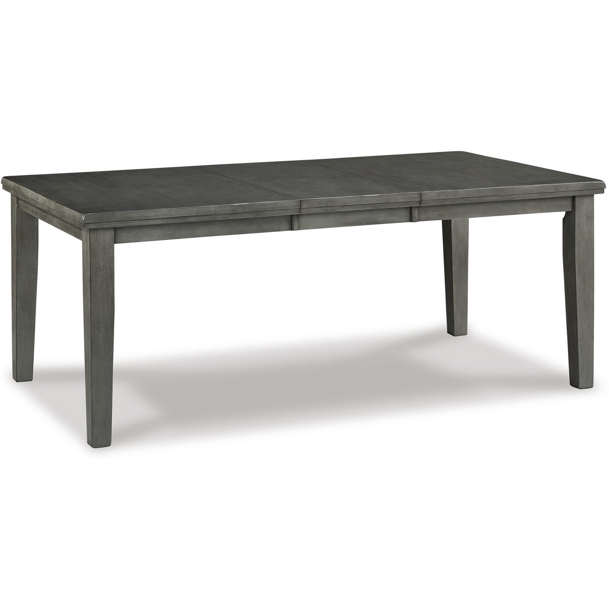 Elin 60-78 Inch Extendable Modern Dining Table, Sturdy Distressed Gray Wood