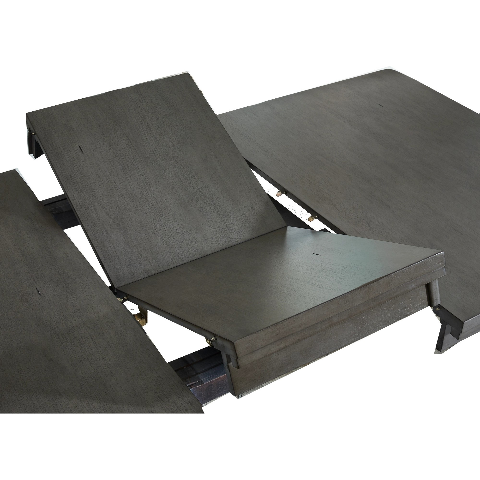 Elin 60-78 Inch Extendable Modern Dining Table, Sturdy Distressed Gray Wood