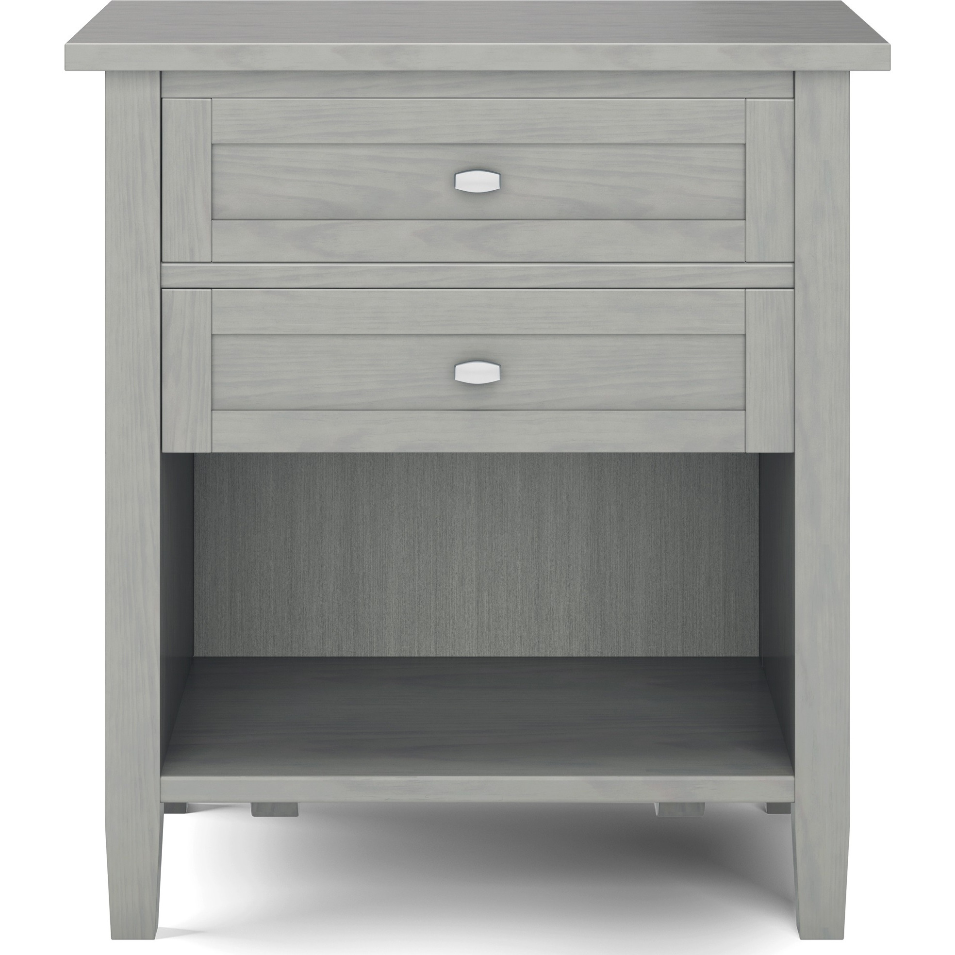 Warm Shaker SOLID WOOD Bedside Table in Fog Grey