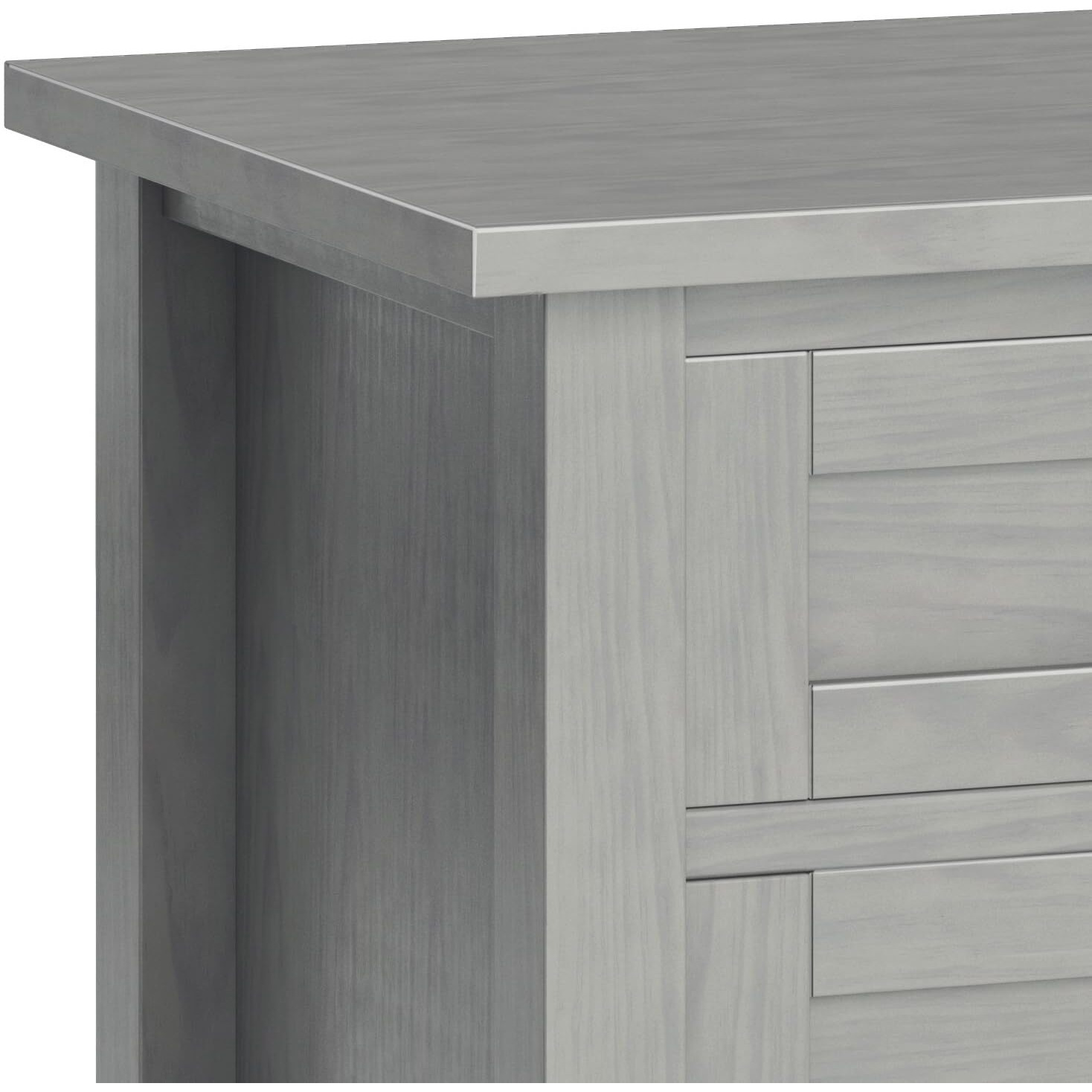 Warm Shaker SOLID WOOD Bedside Table in Fog Grey