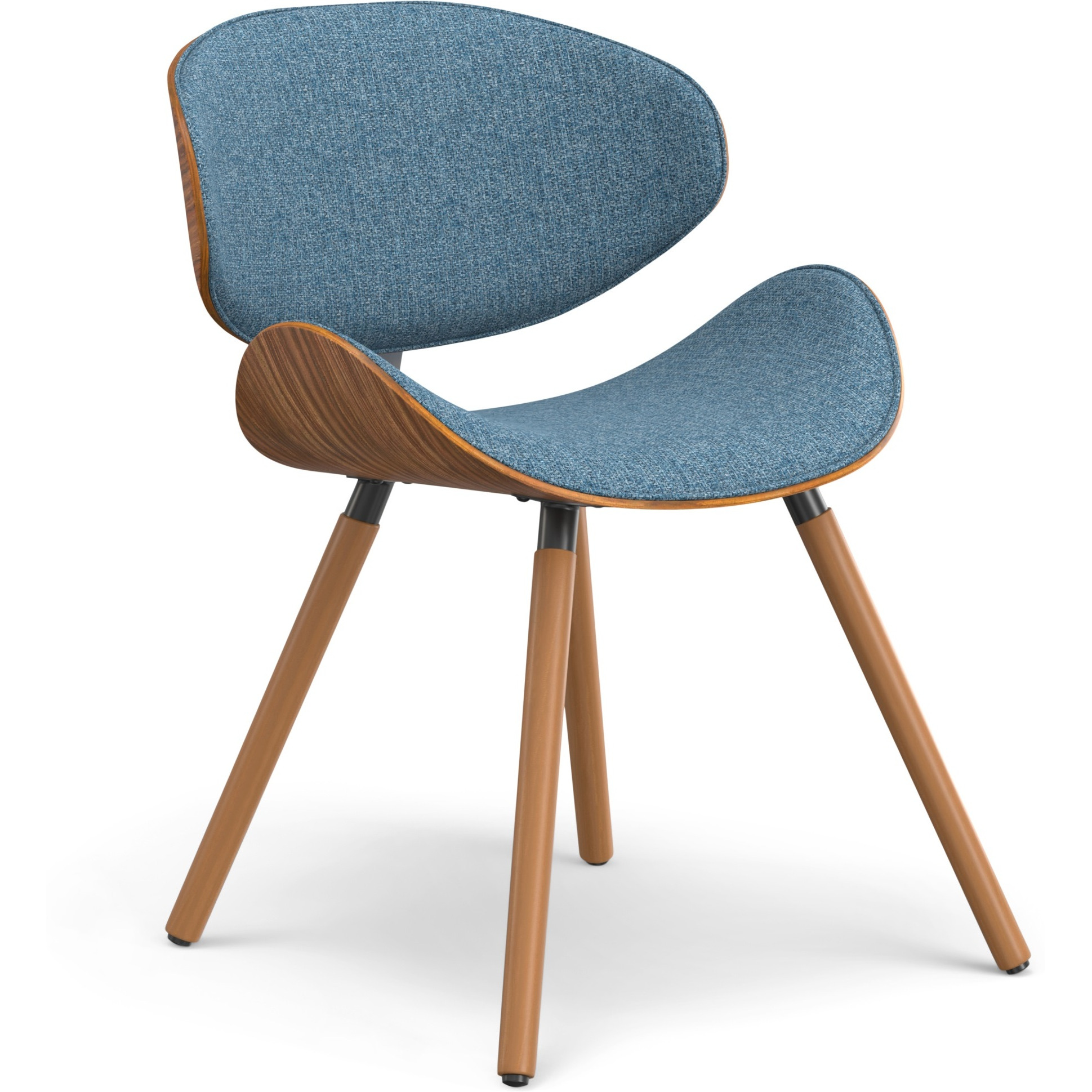 Marana Dining Chair in Denim Blue  Polyester linen fabric