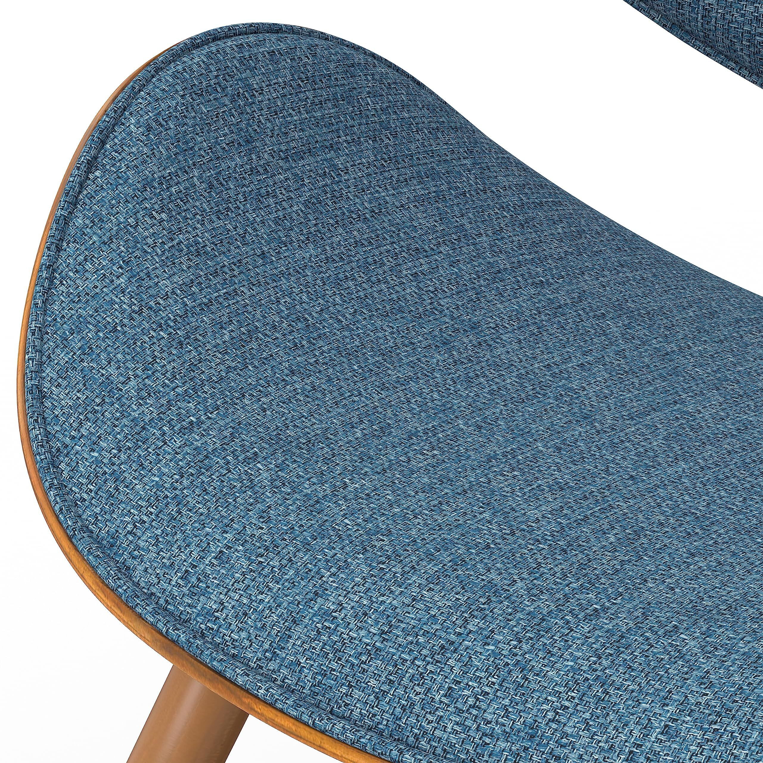 Marana Dining Chair in Denim Blue  Polyester linen fabric
