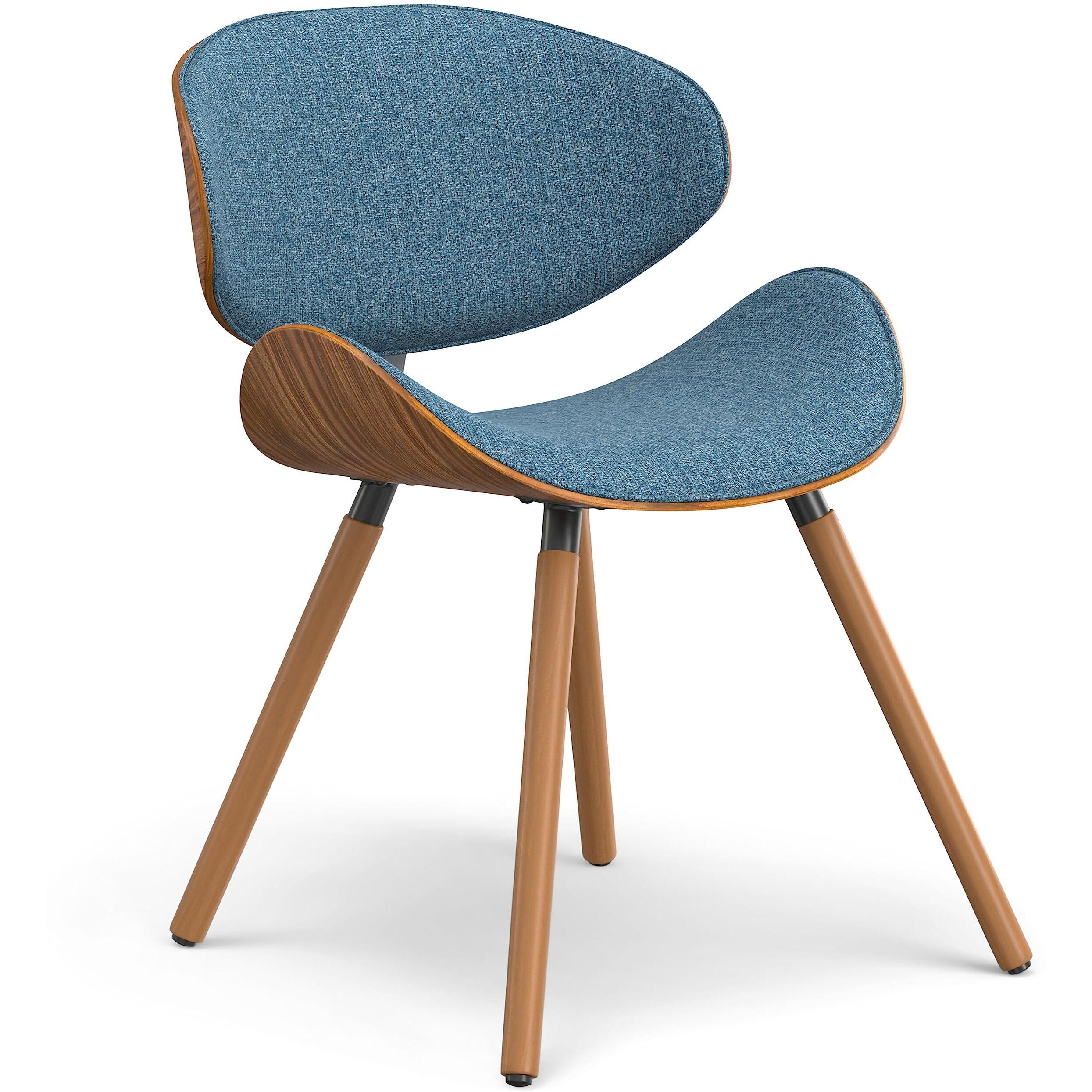 Marana Dining Chair in Denim Blue  Polyester linen fabric