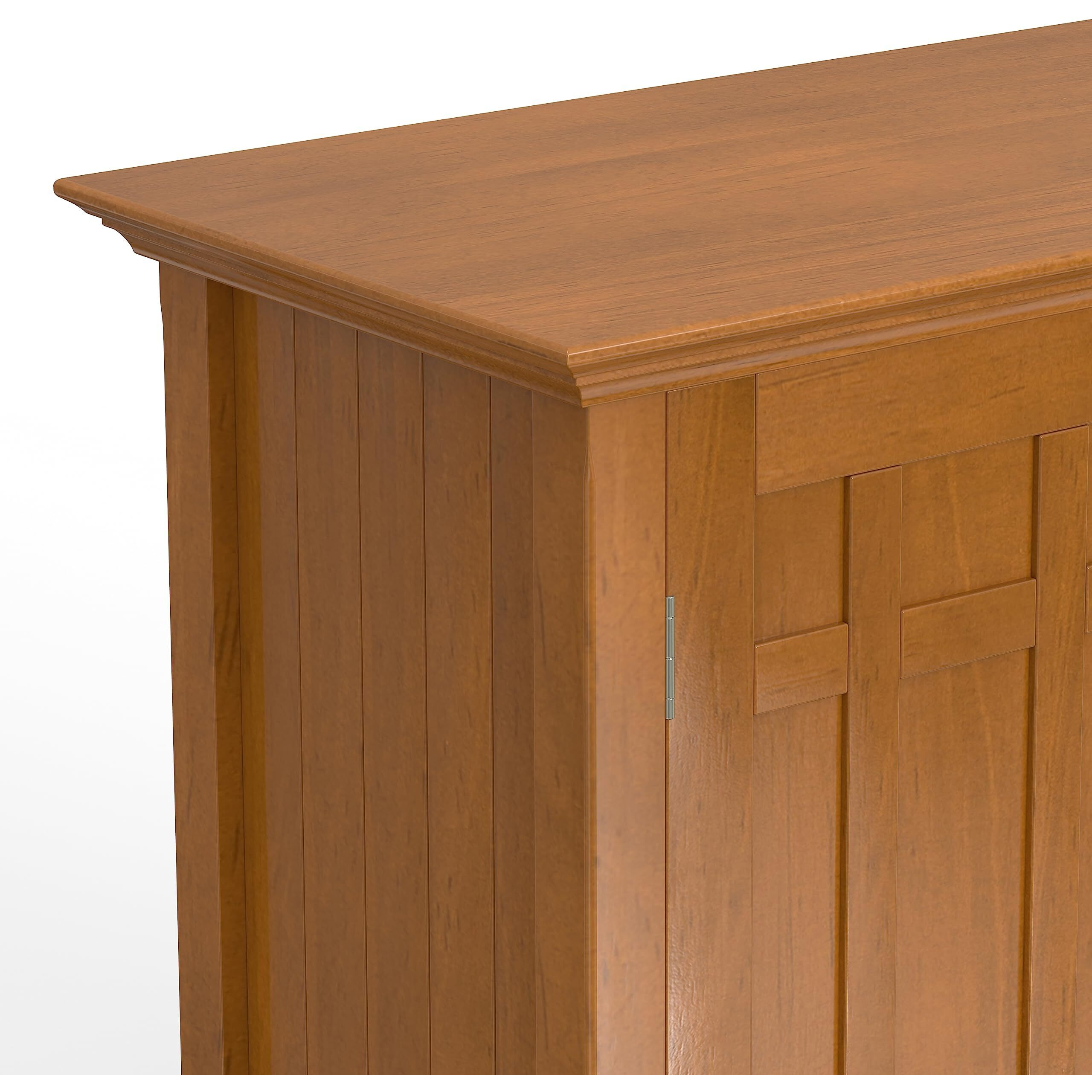Bedford SOLID WOOD Sideboard Buffet and Wine Rack in Light Golden Brown