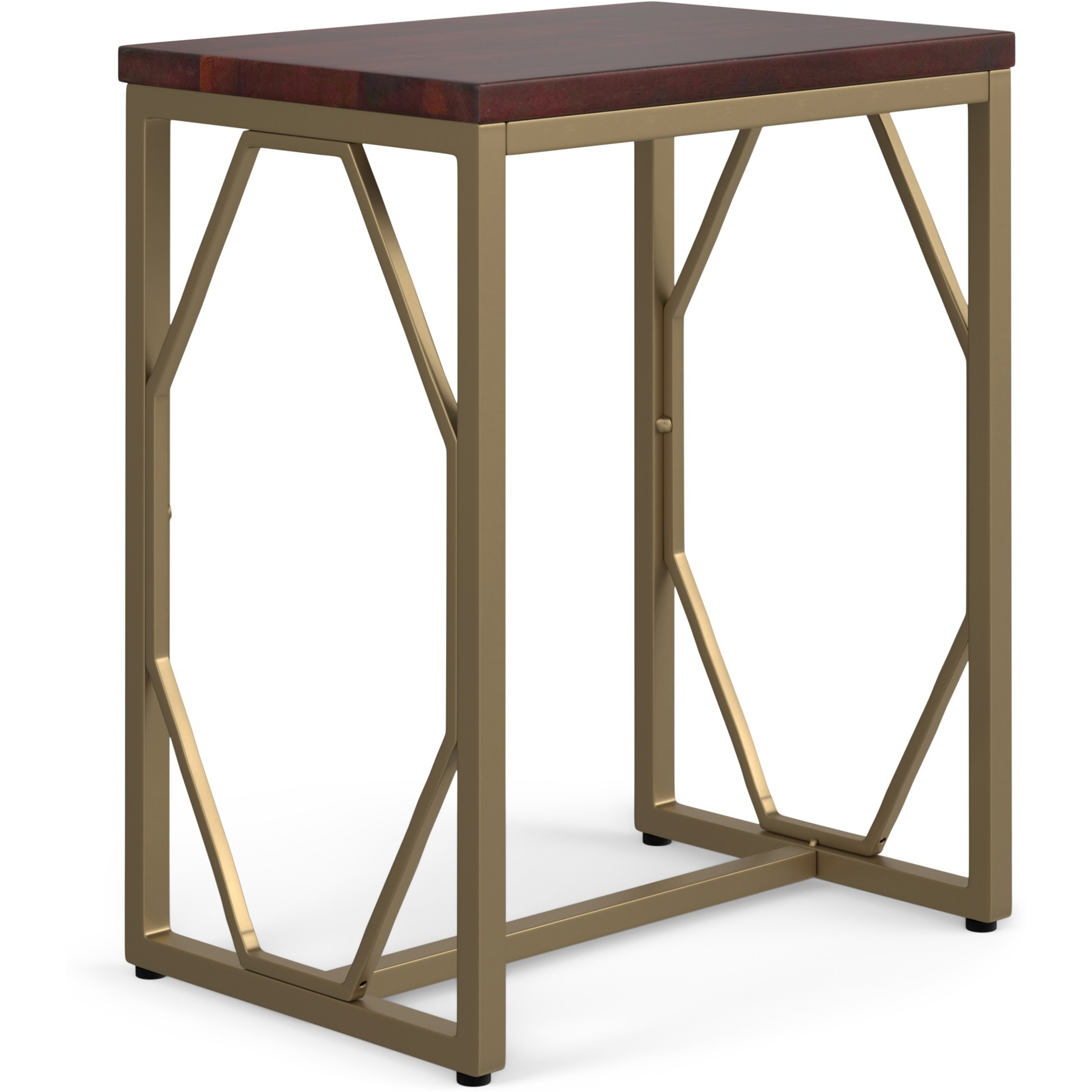 Selma Metal and Wood Accent Table in Cognac