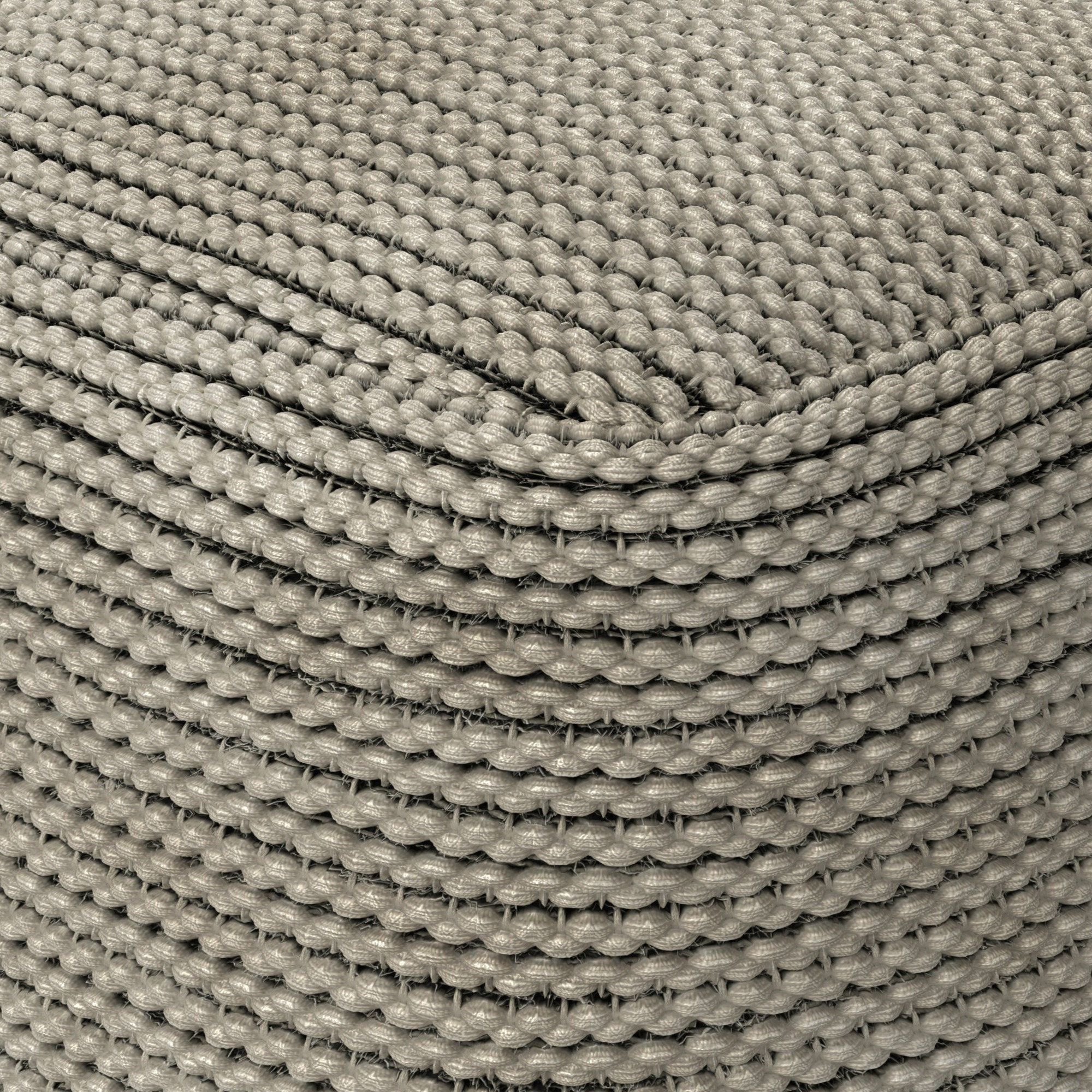 Eastmont Outdoor/Indoor Pouf in Cream Polystyrene Filling