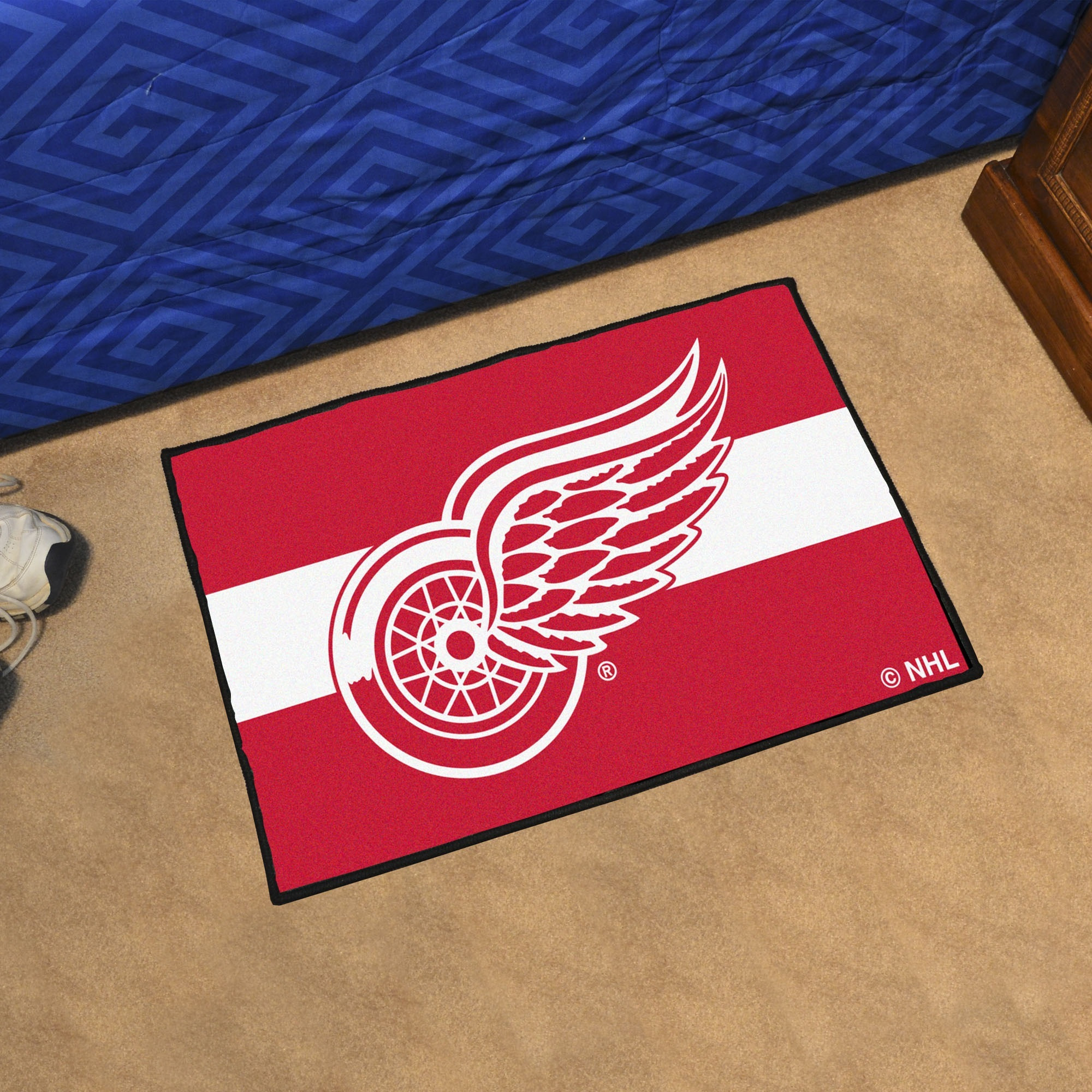 Detroit Red Wings Starter Mat Accent Rug - 19in. x 30in. Uniform Alternate Design
