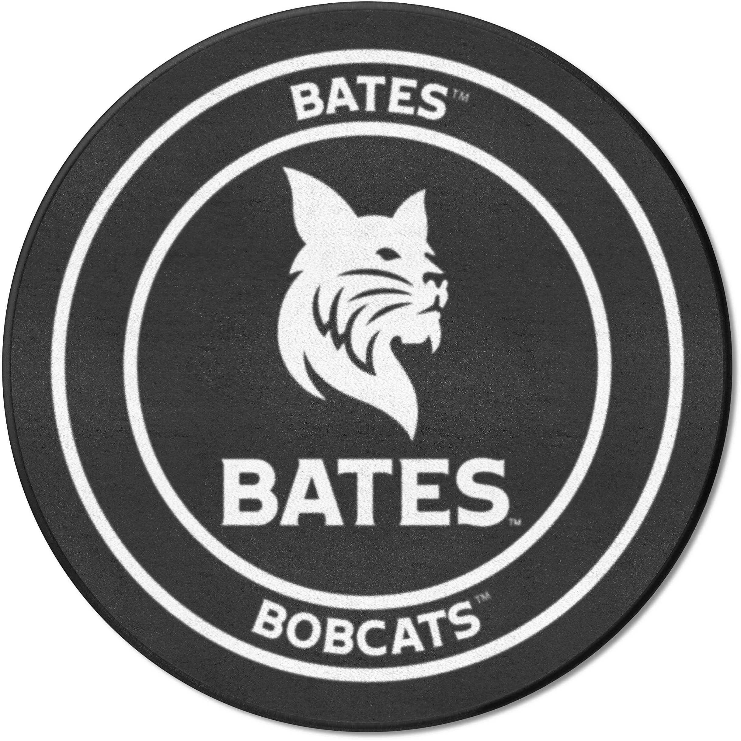 Bates College Bobcats Hockey Puck Rug - 27in. Diameter