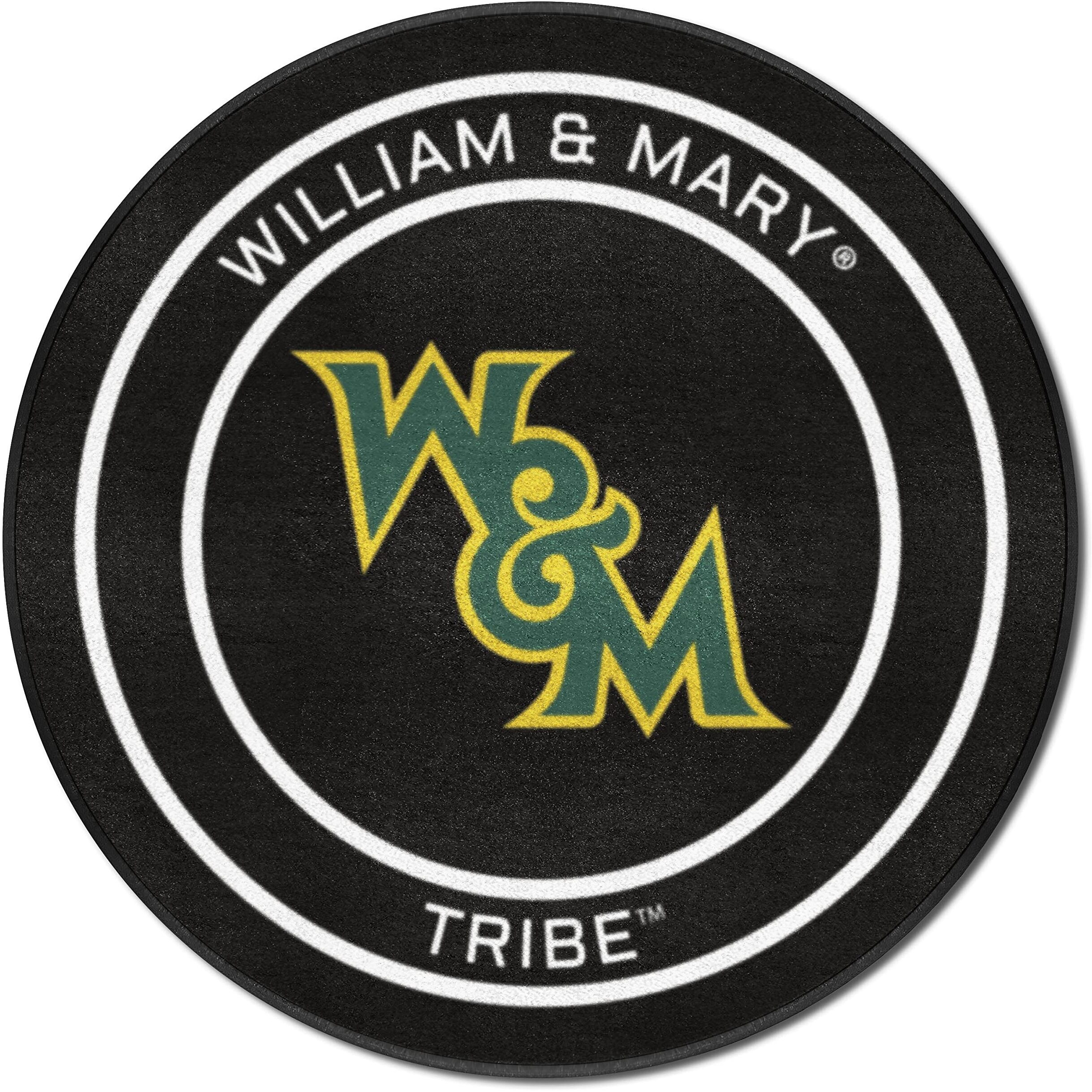 William & Mary Hockey Puck Rug - 27in. Diameter