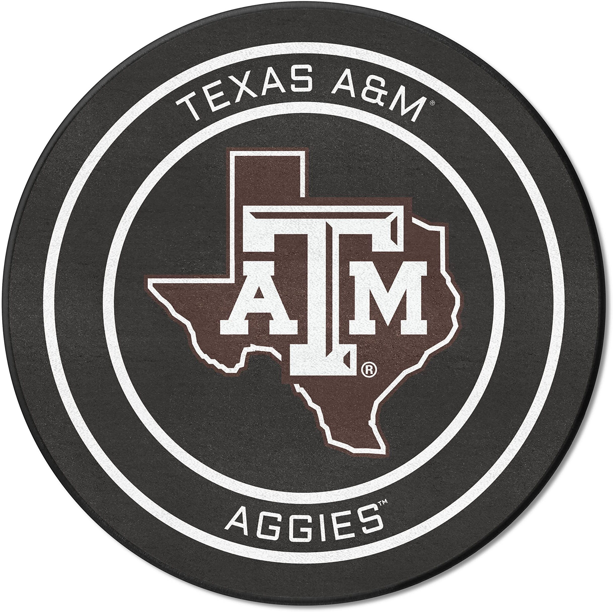 Texas A&M Aggies Hockey Puck Rug - 27in. Diameter