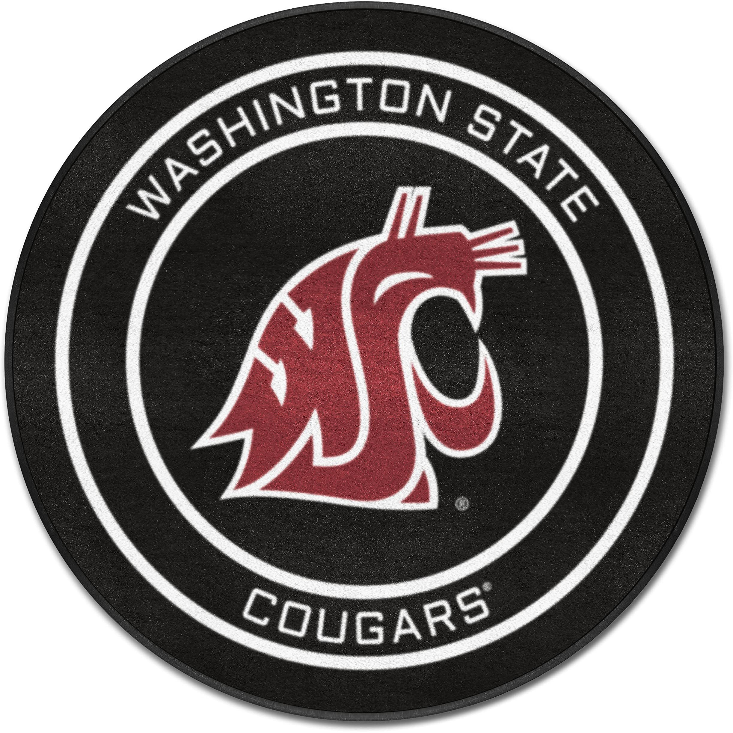 Washington State Hockey Puck Rug - 27in. Diameter