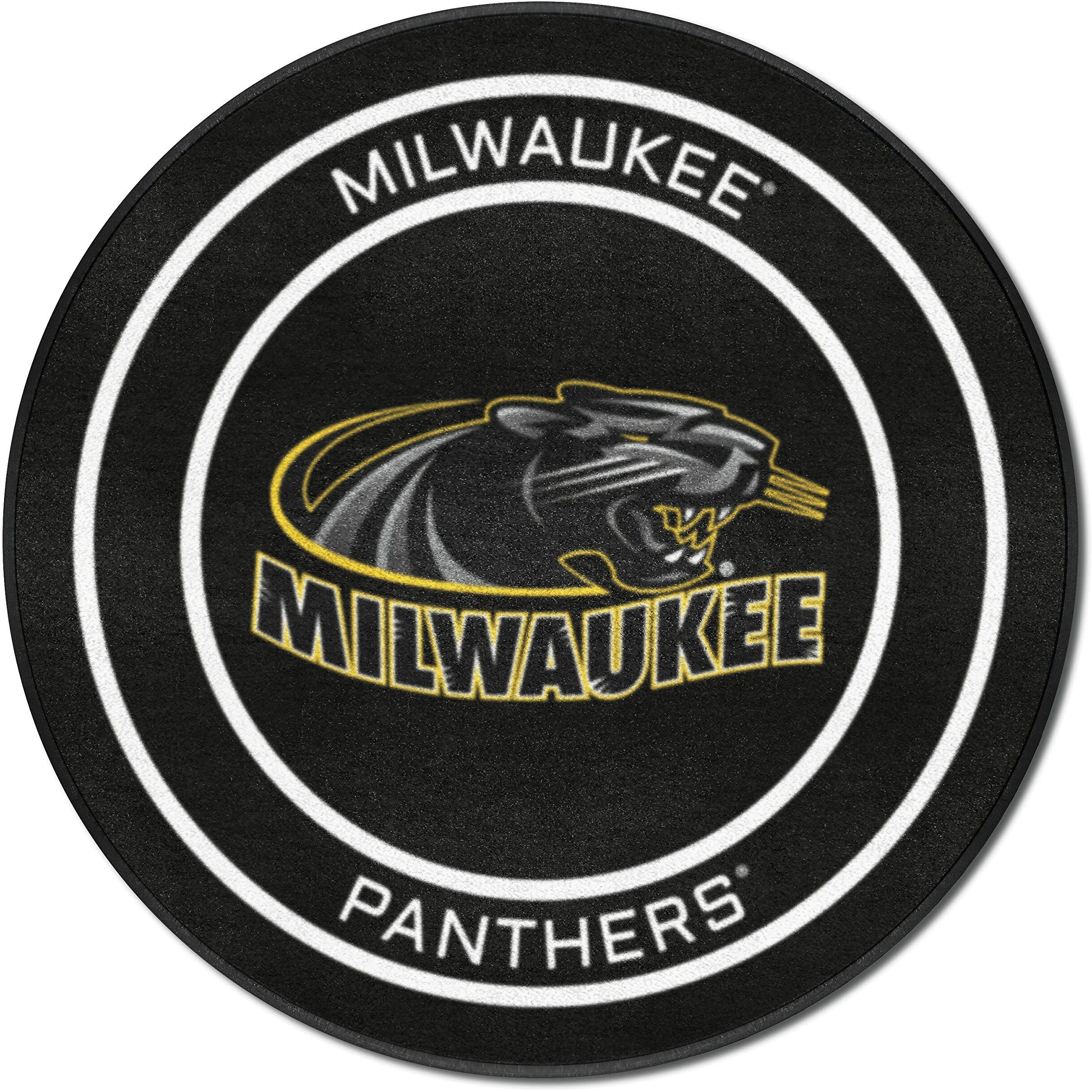 Wisconsin-Milwaukee Hockey Puck Rug - 27in. Diameter
