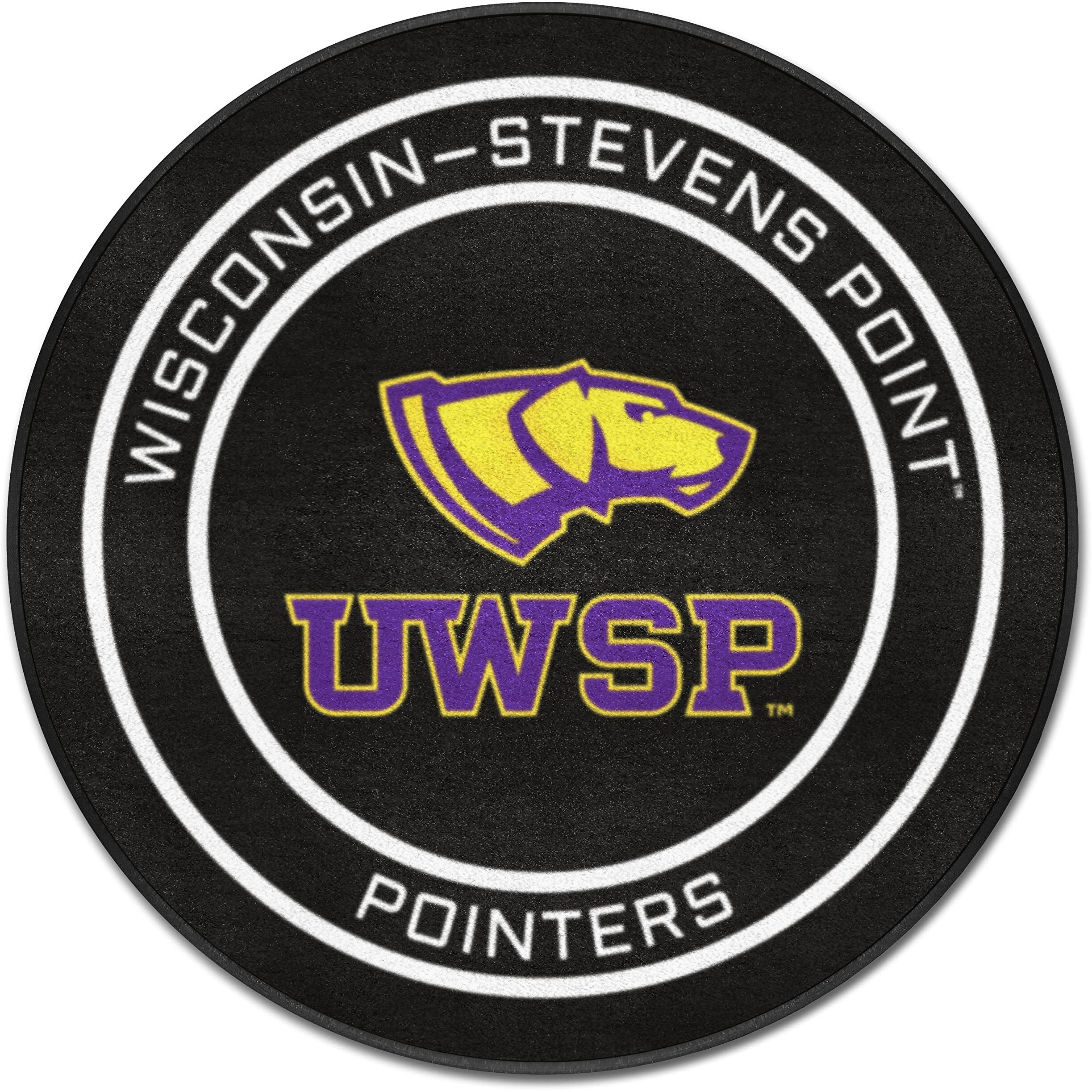 Wisconsin-Stevens Point Hockey Puck Rug - 27in. Diameter