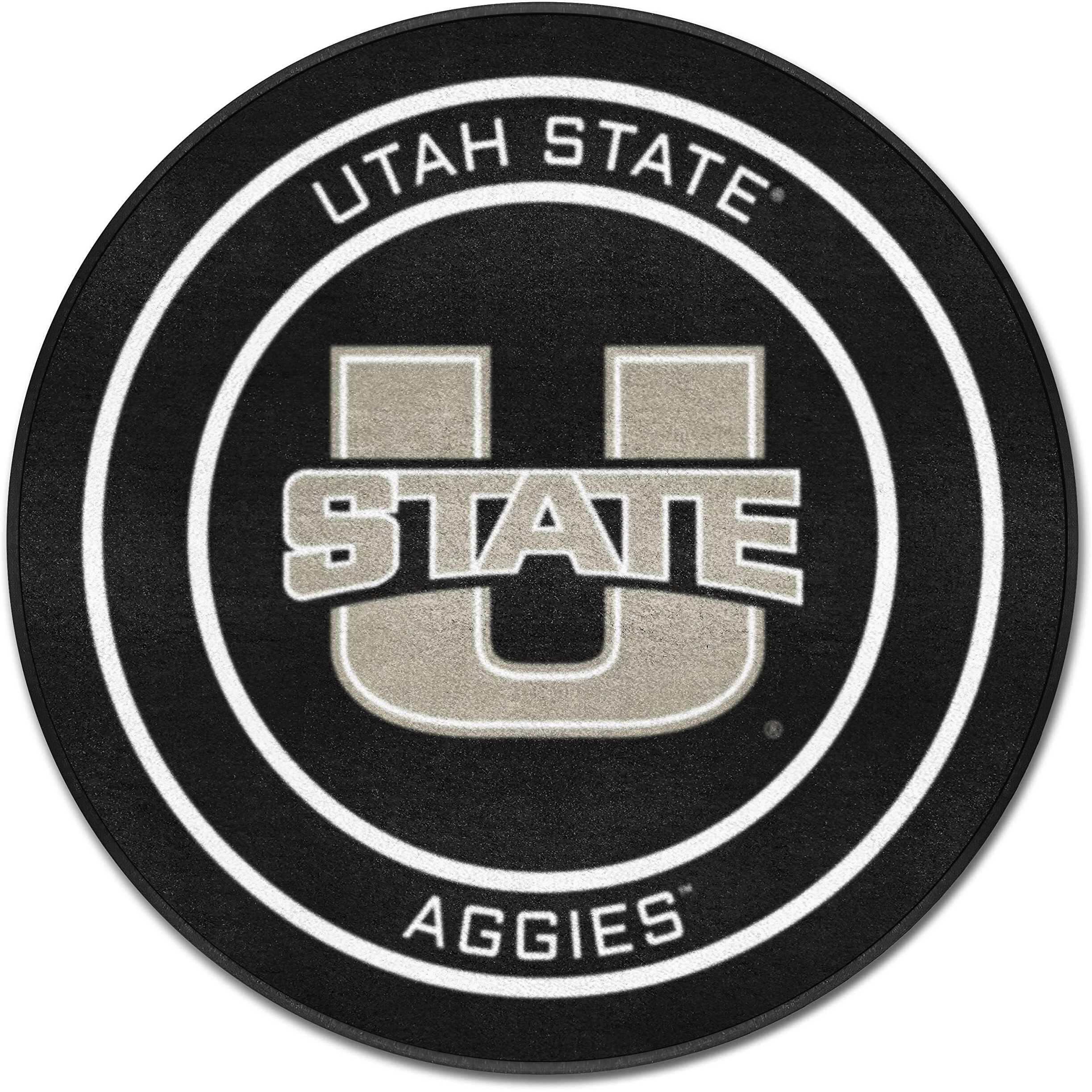 Utah State Hockey Puck Rug - 27in. Diameter