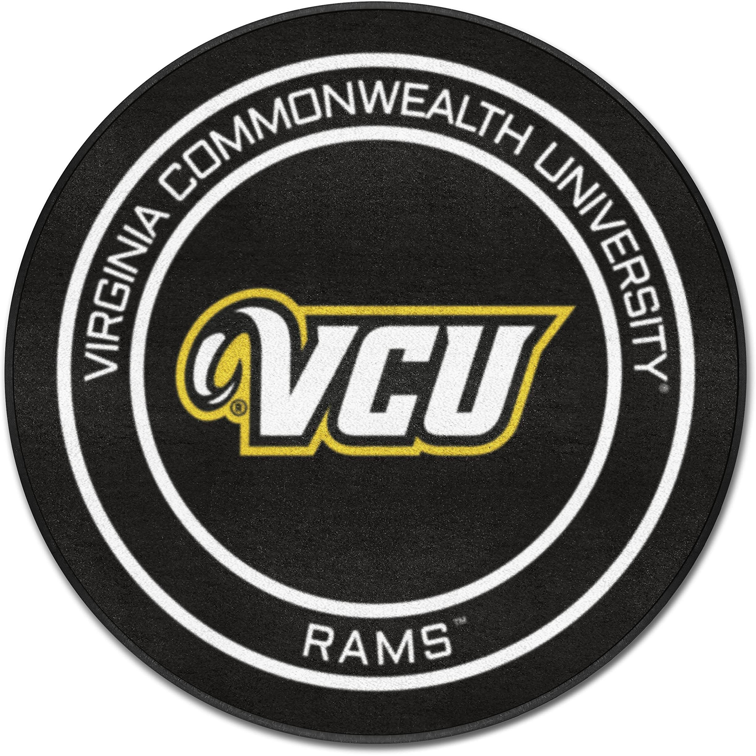VCU Hockey Puck Rug - 27in. Diameter