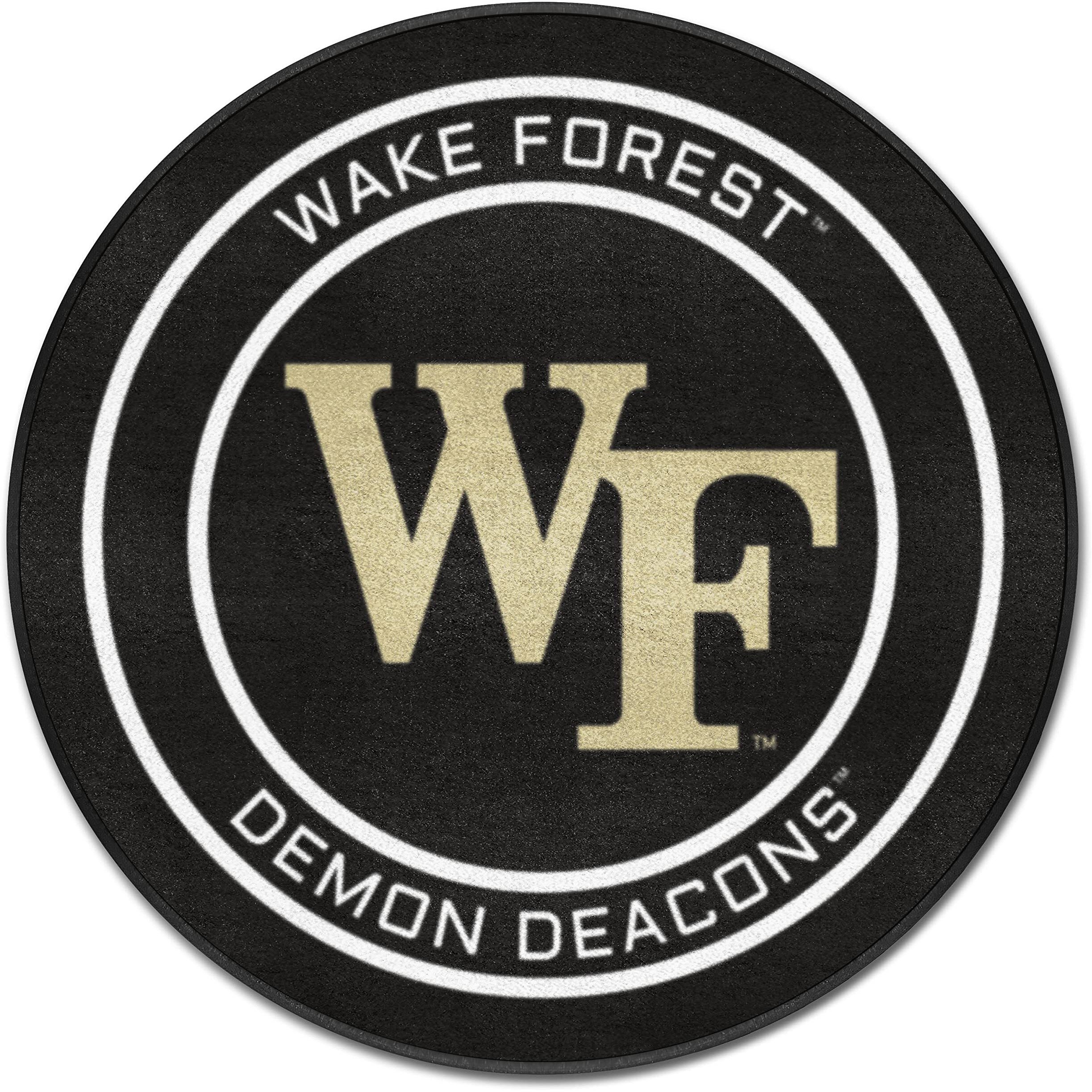 Wake Forest Hockey Puck Rug - 27in. Diameter