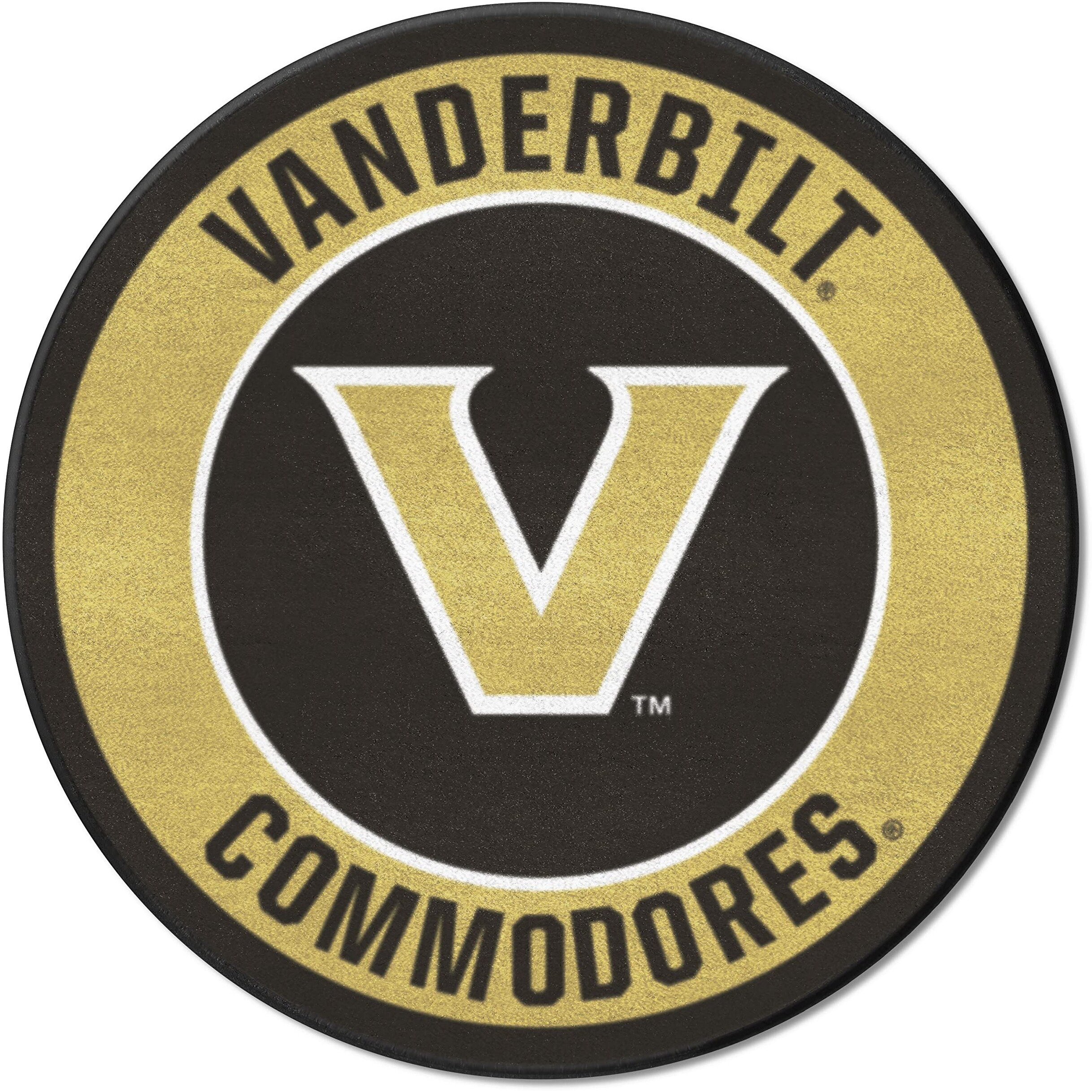 Vanderbilt Commodores Roundel Rug - 27in. Diameter