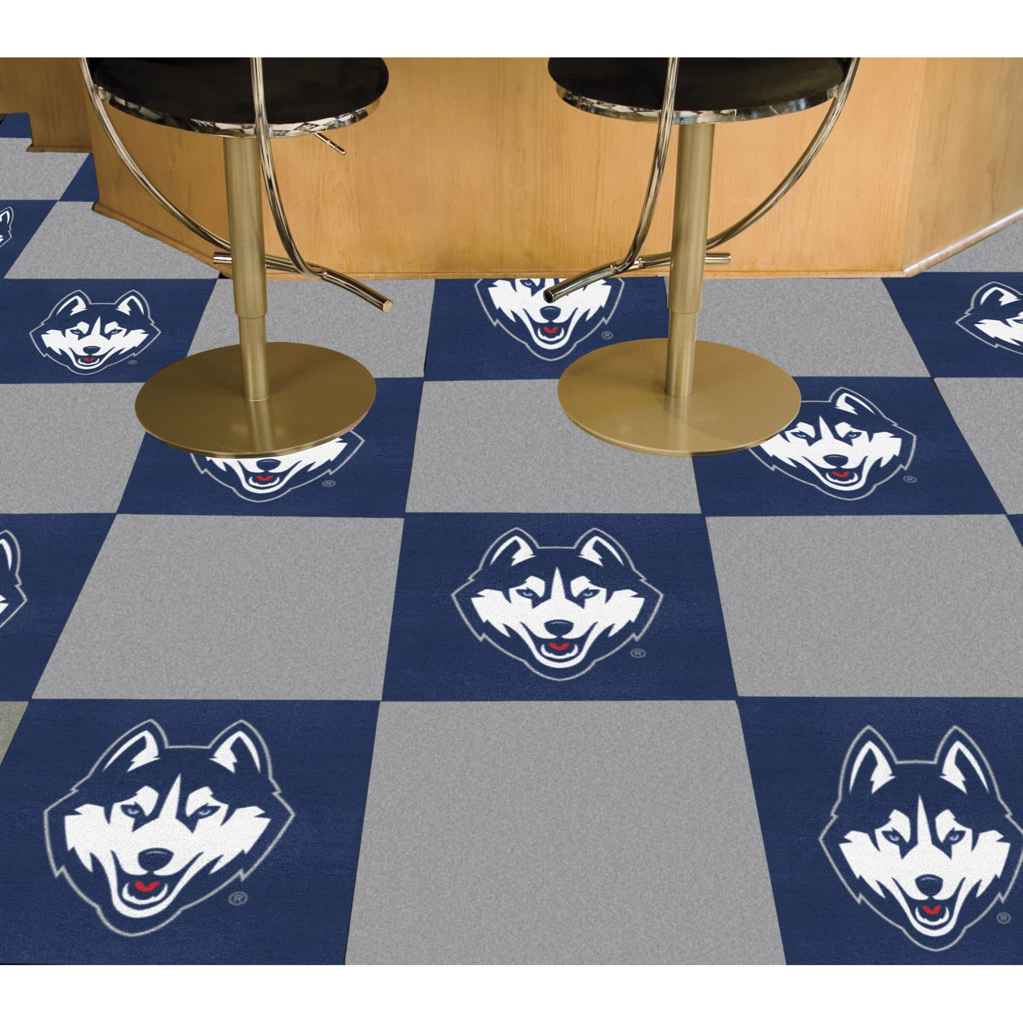 UConn Huskies Team Carpet Tiles - 45 Sq Ft.