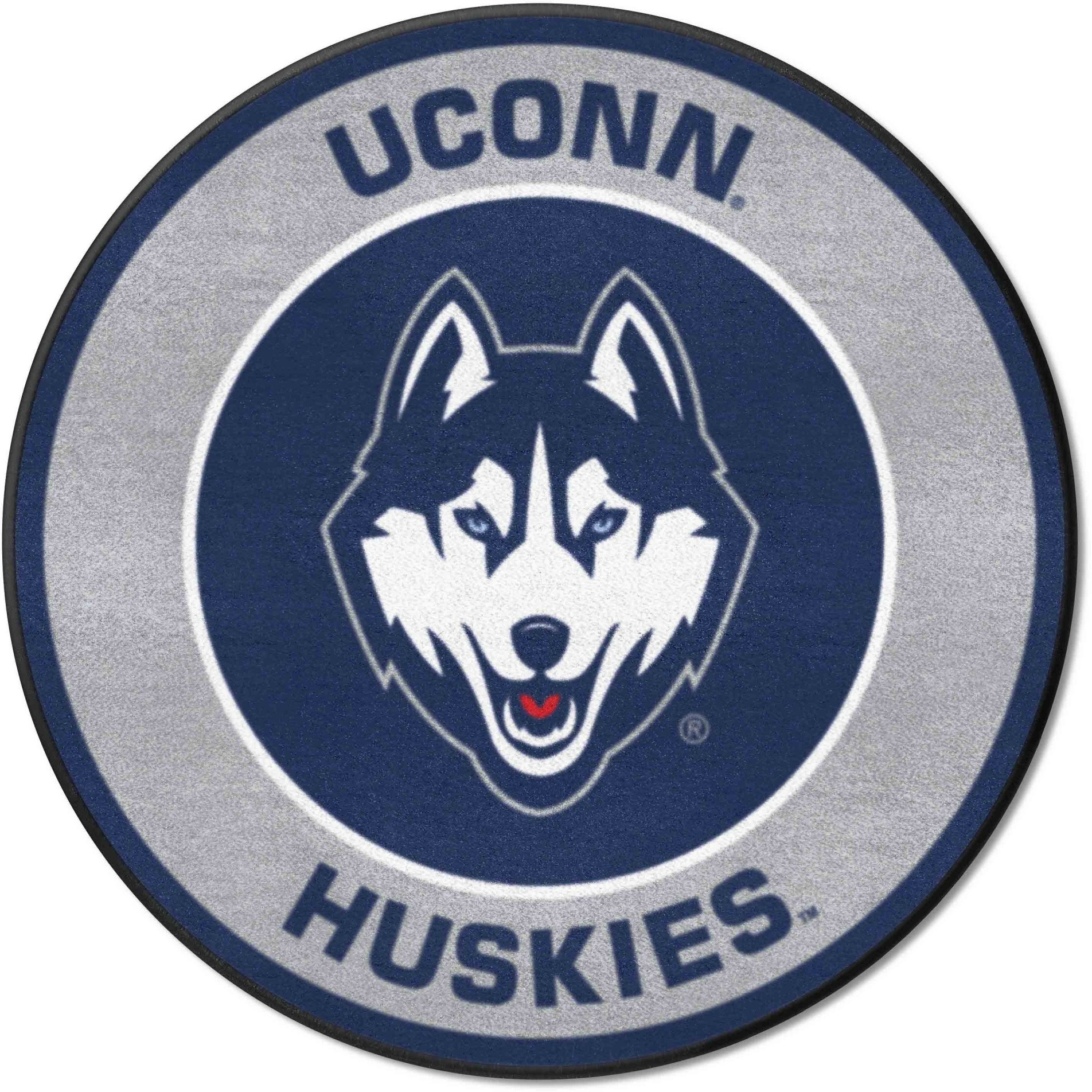 UConn Huskies Roundel Rug - 27in. Diameter