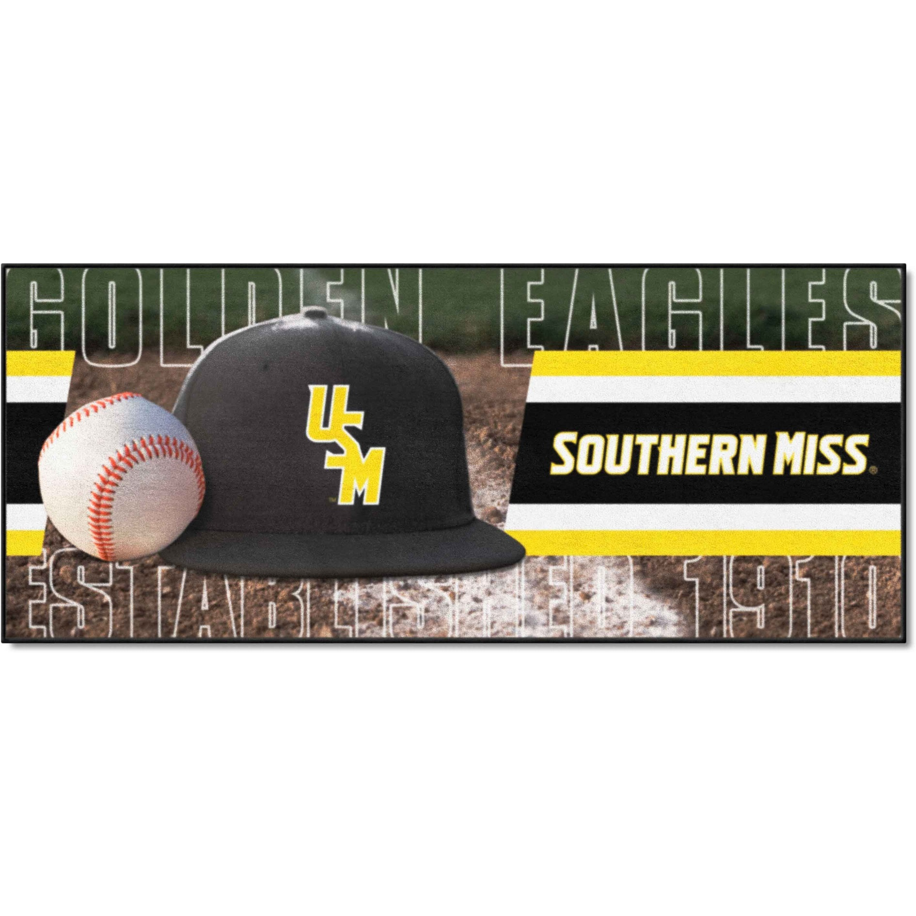 Southern Miss Baseball Runner Rug - 30in. x 72in.