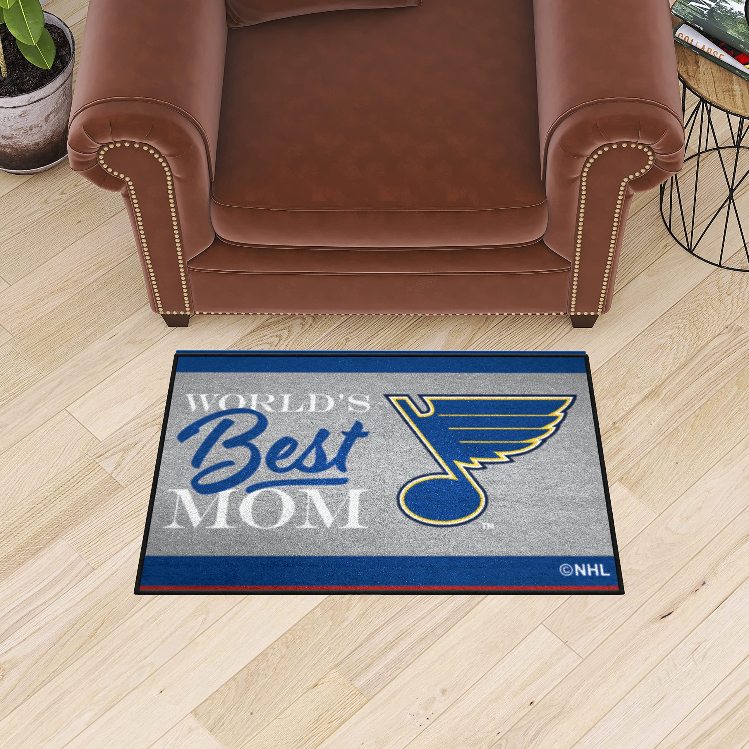 St. Louis Blues World's Best Mom Starter Mat Accent Rug - 19in. x 30in.
